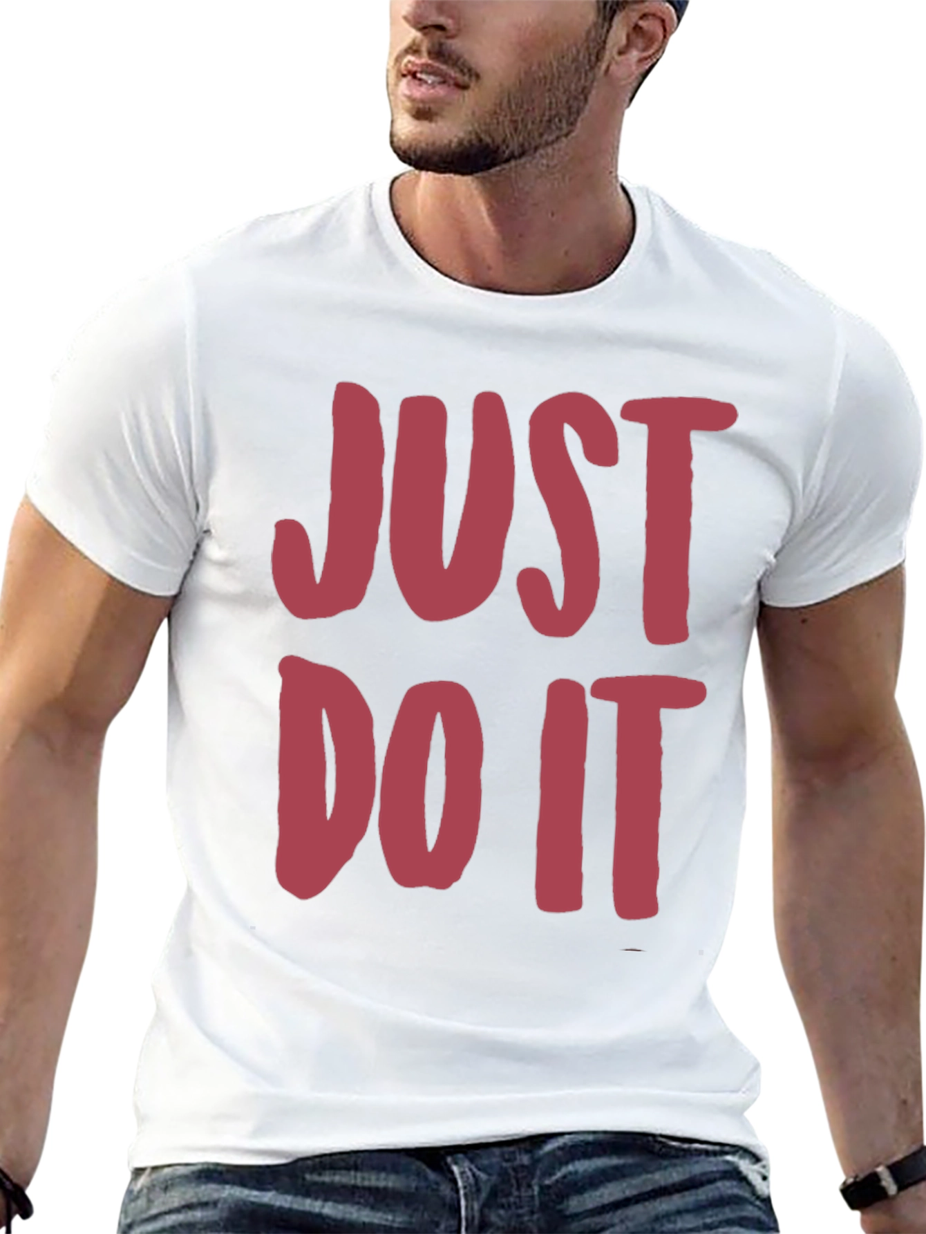 Just Do It Mens Black Graphic Tee