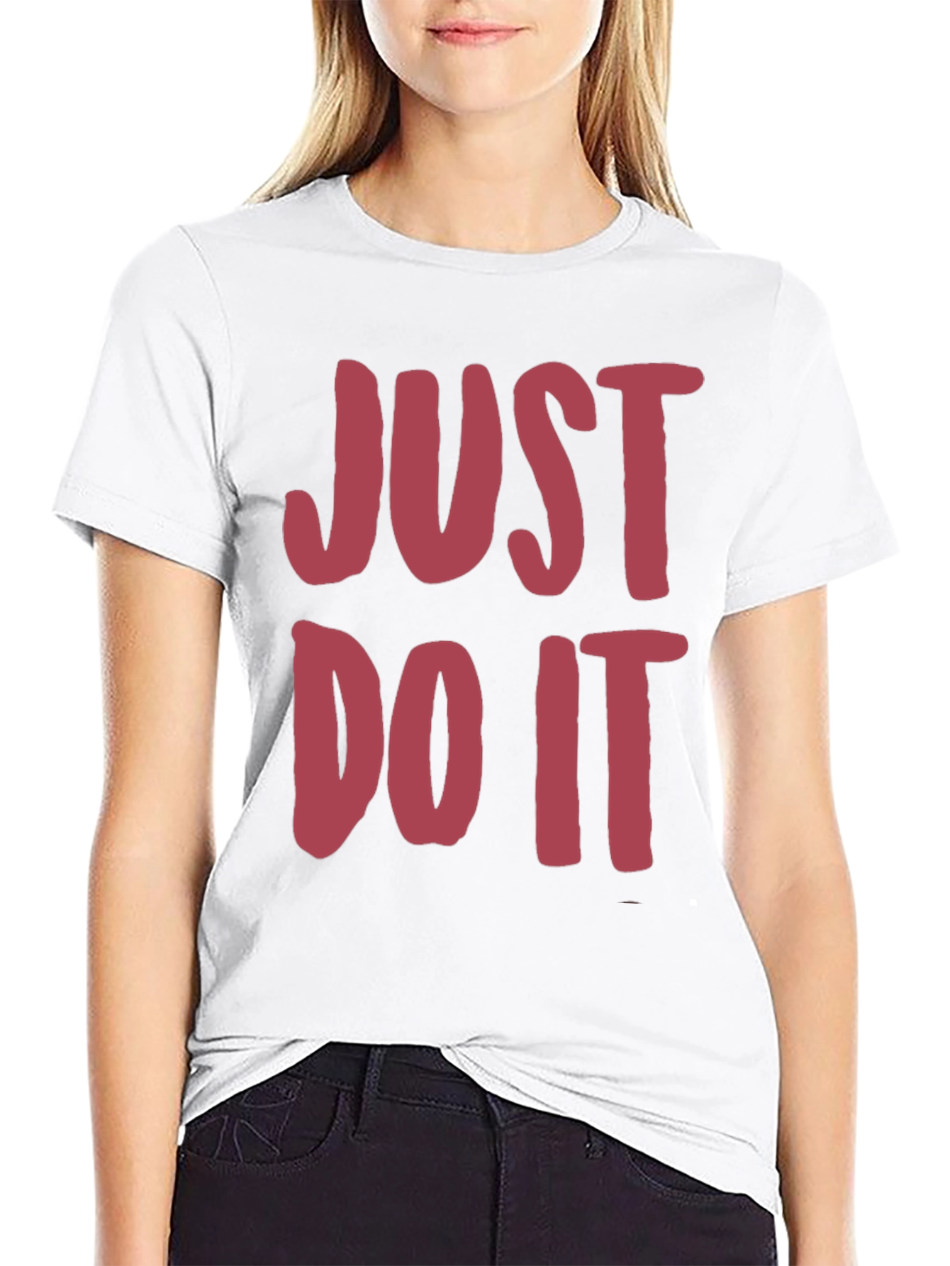 Just Do It Mens Black Graphic Tee