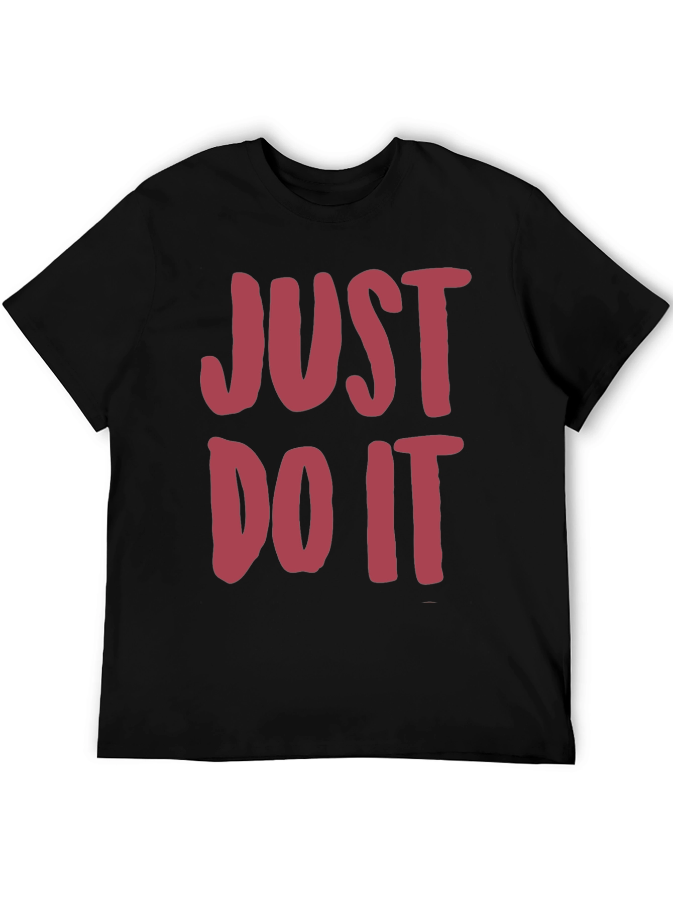 Just Do It Mens Black Graphic Tee