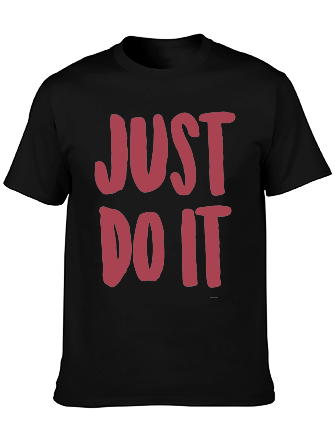 Just Do It Mens Black Graphic Tee
