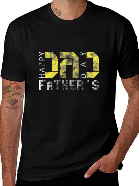 Happy Fathers Day Black T-Shirt