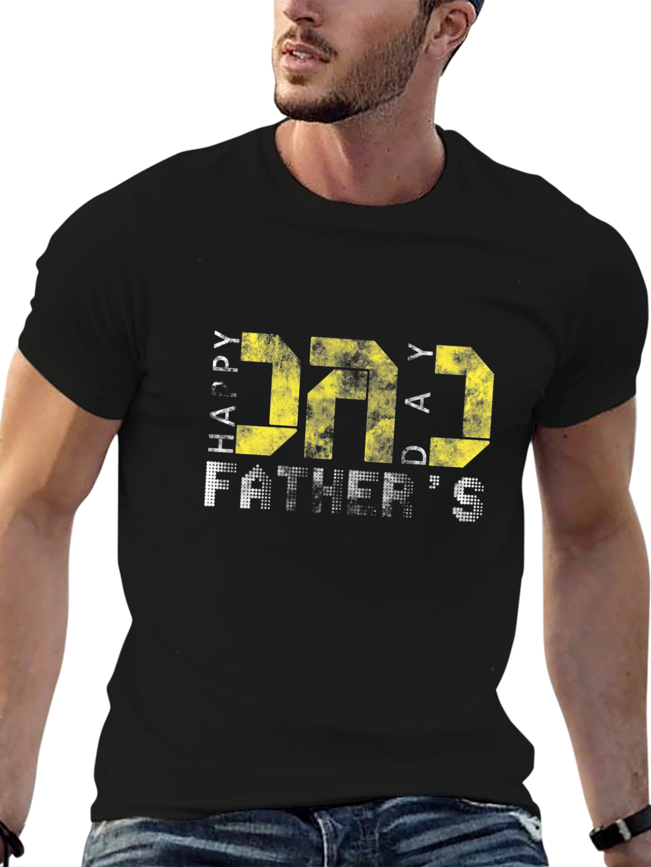 Happy Fathers Day Black T-Shirt