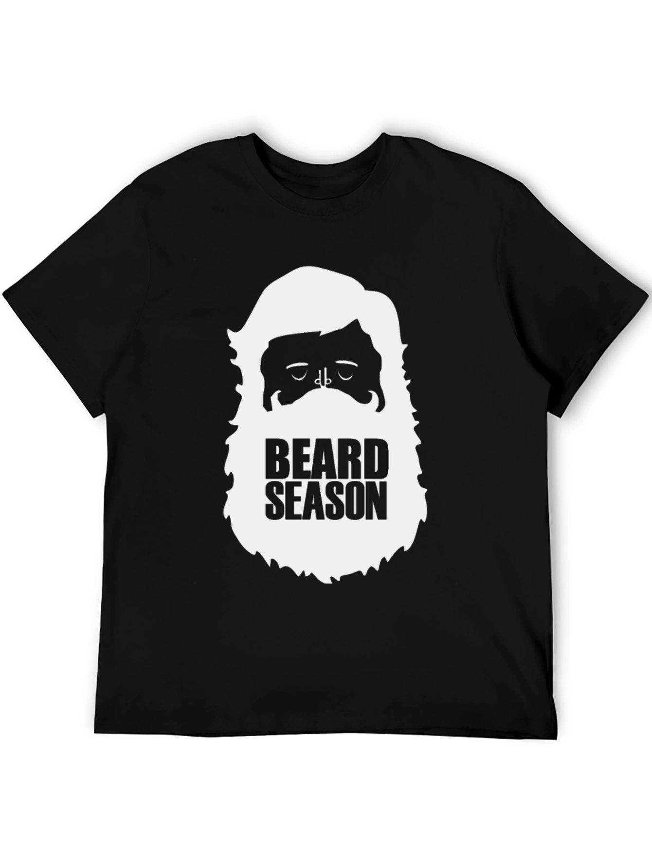 Beard Season Black Graphic Tee for Men