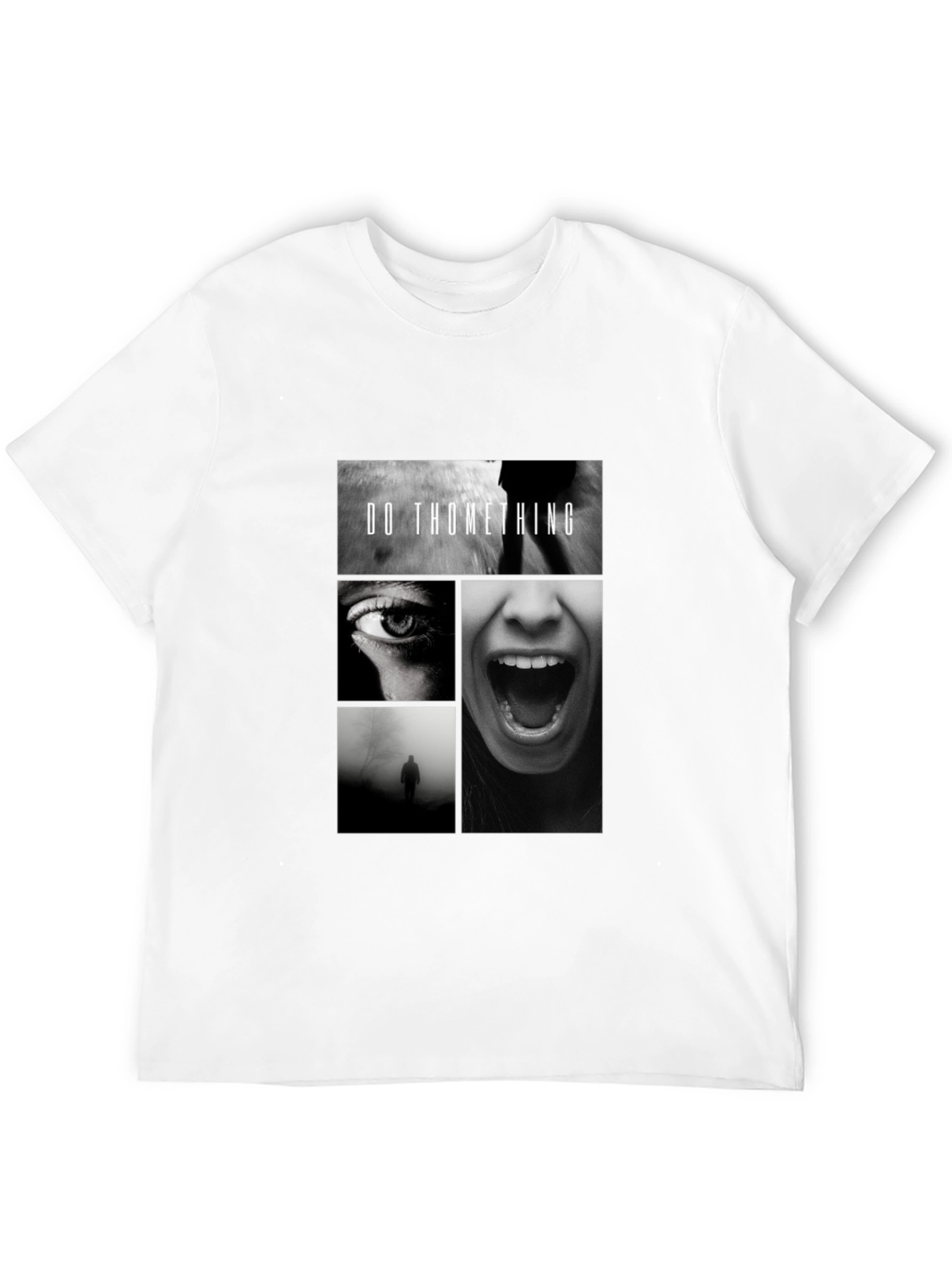 Do Something Black Graphic Tee Shirt