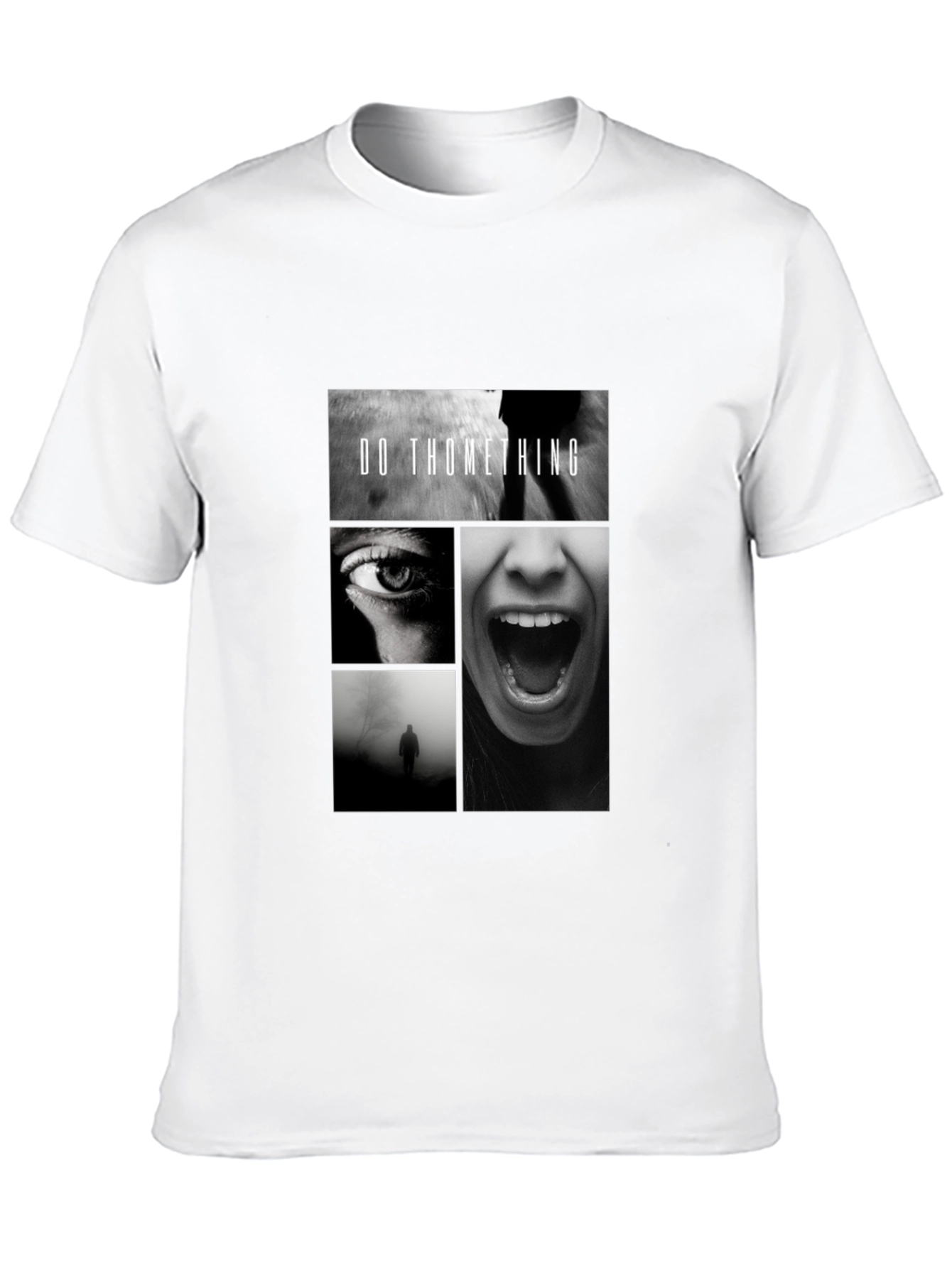 Do Something Black Graphic Tee Shirt