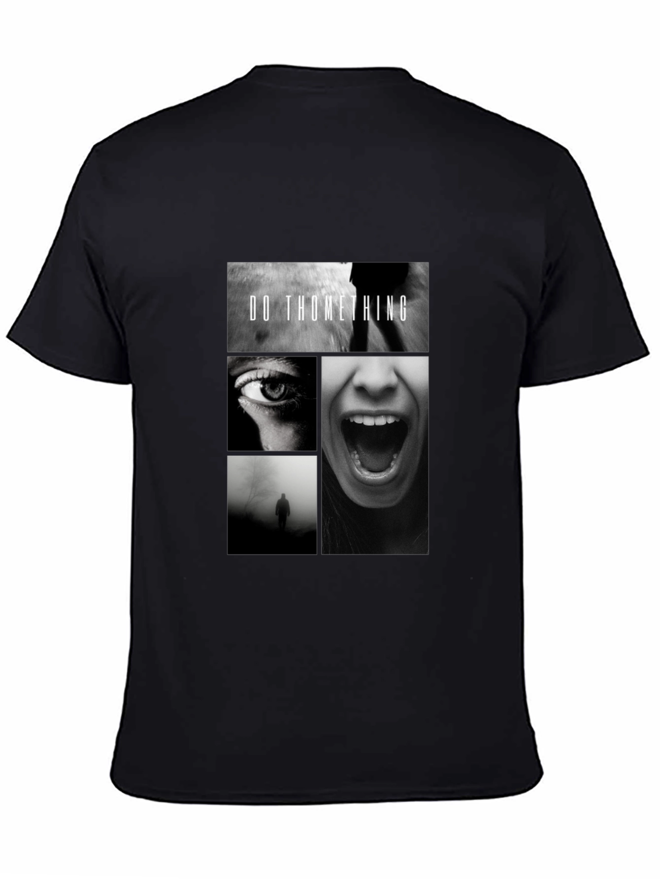 Do Something Black Graphic Tee Shirt