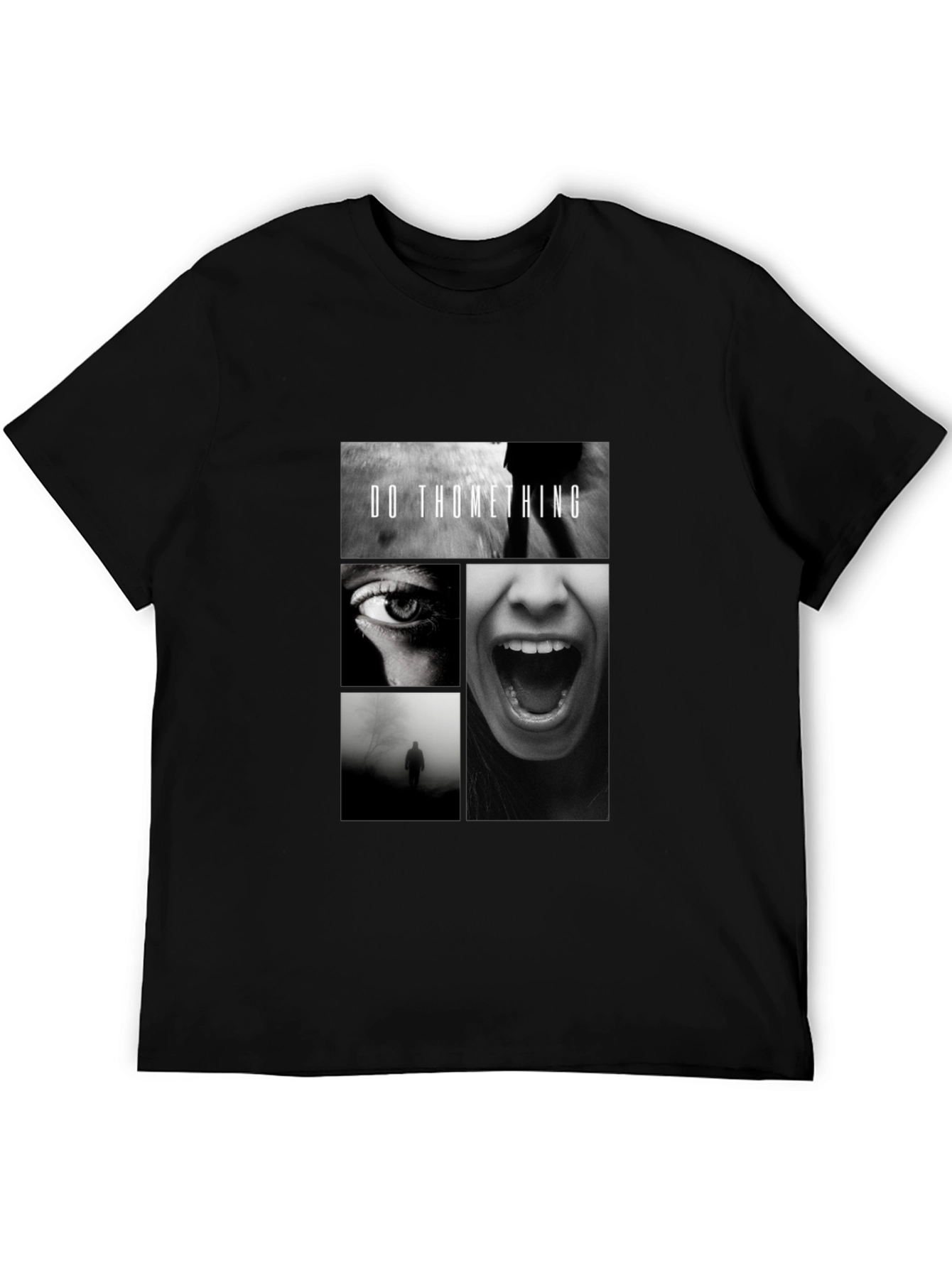 Do Something Black Graphic Tee Shirt