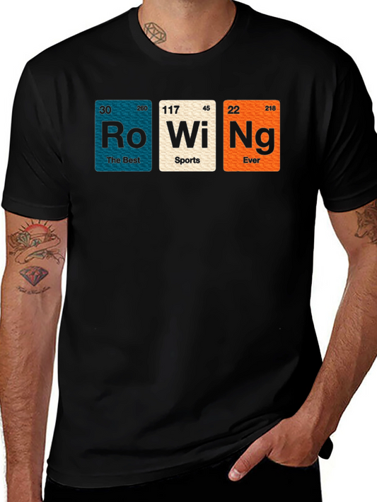 Rowing Periodic Table Graphic Tee - Sports Fan Shirt
