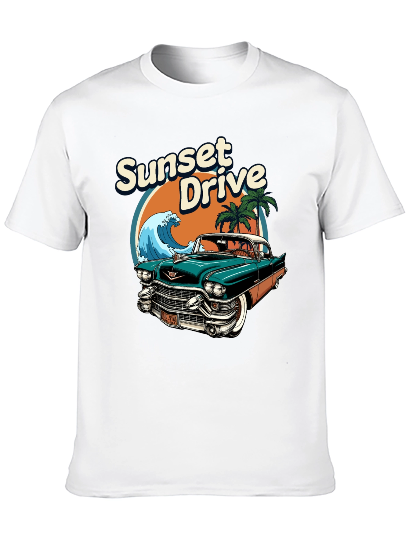 Sunset Drive Classic Car Graphic Tee