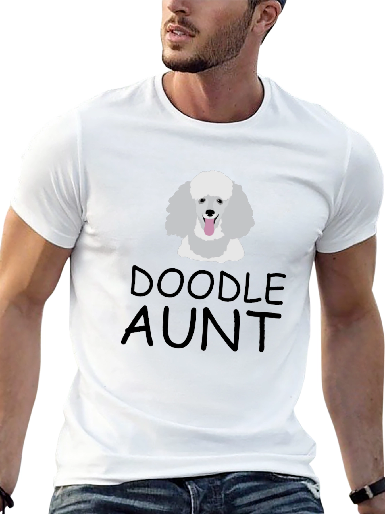 Doodle Aunt Black T-Shirt - Dog Lover Gift