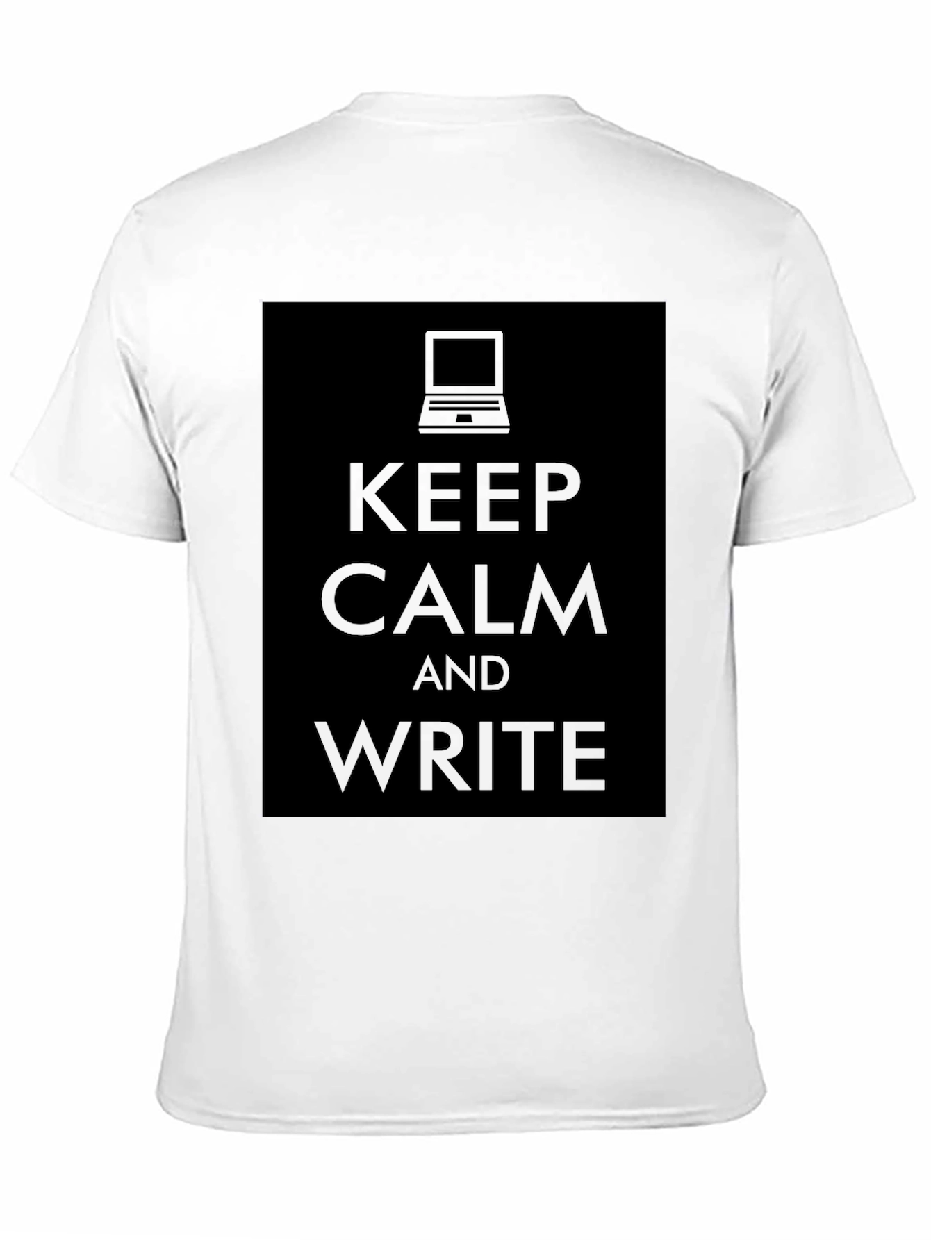 Keep Calm and Write T-Shirt - Laptop Graphic Tee