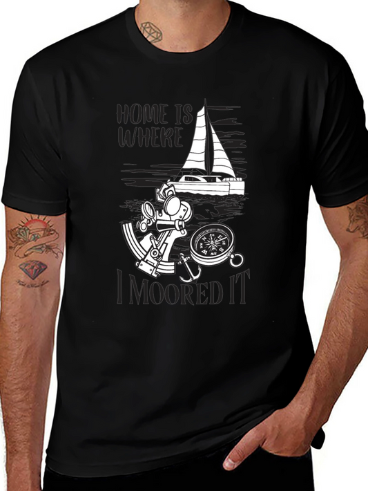Nautical Home Is Where I Moored It T-Shirt