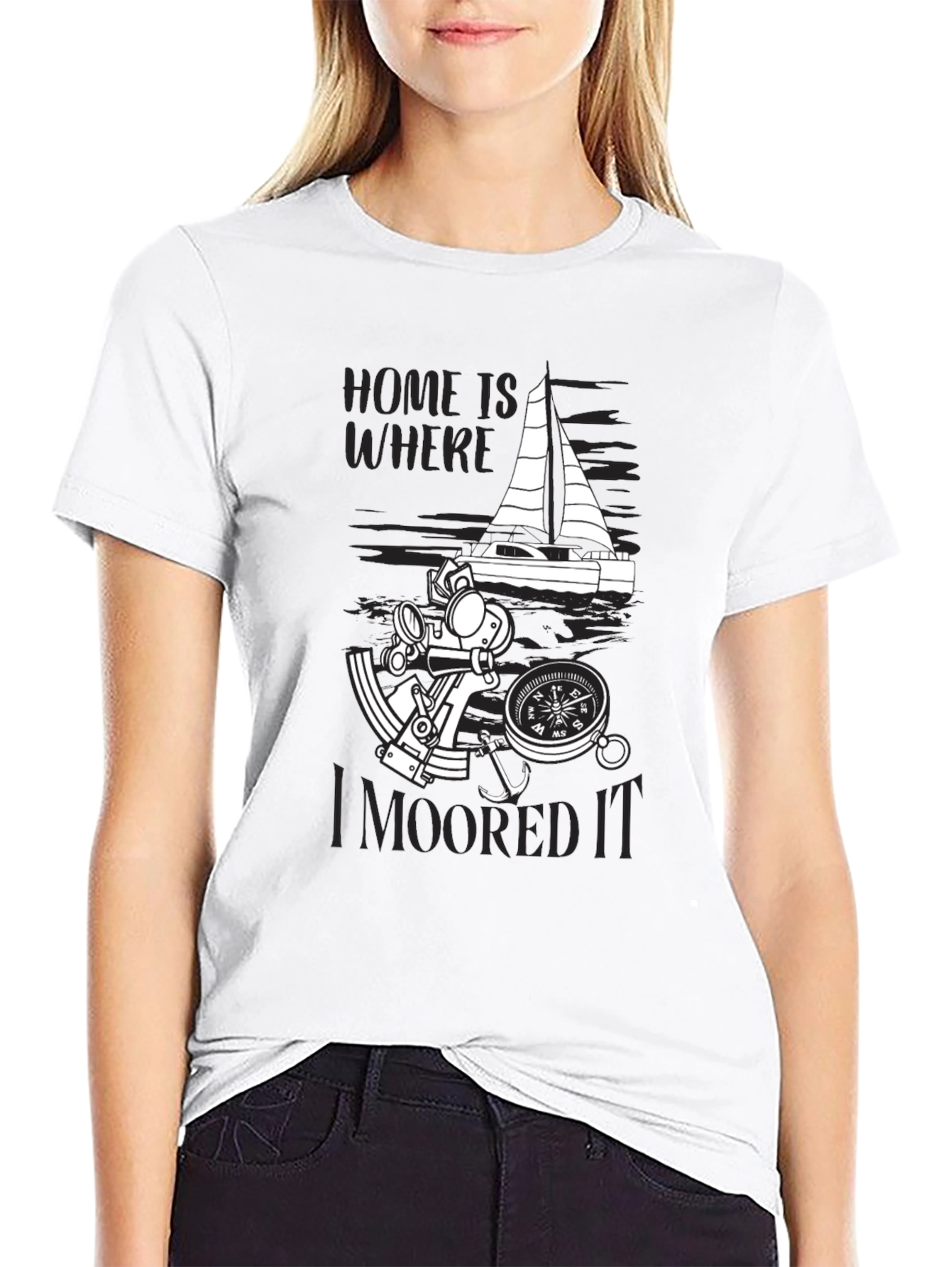Nautical Home Is Where I Moored It T-Shirt