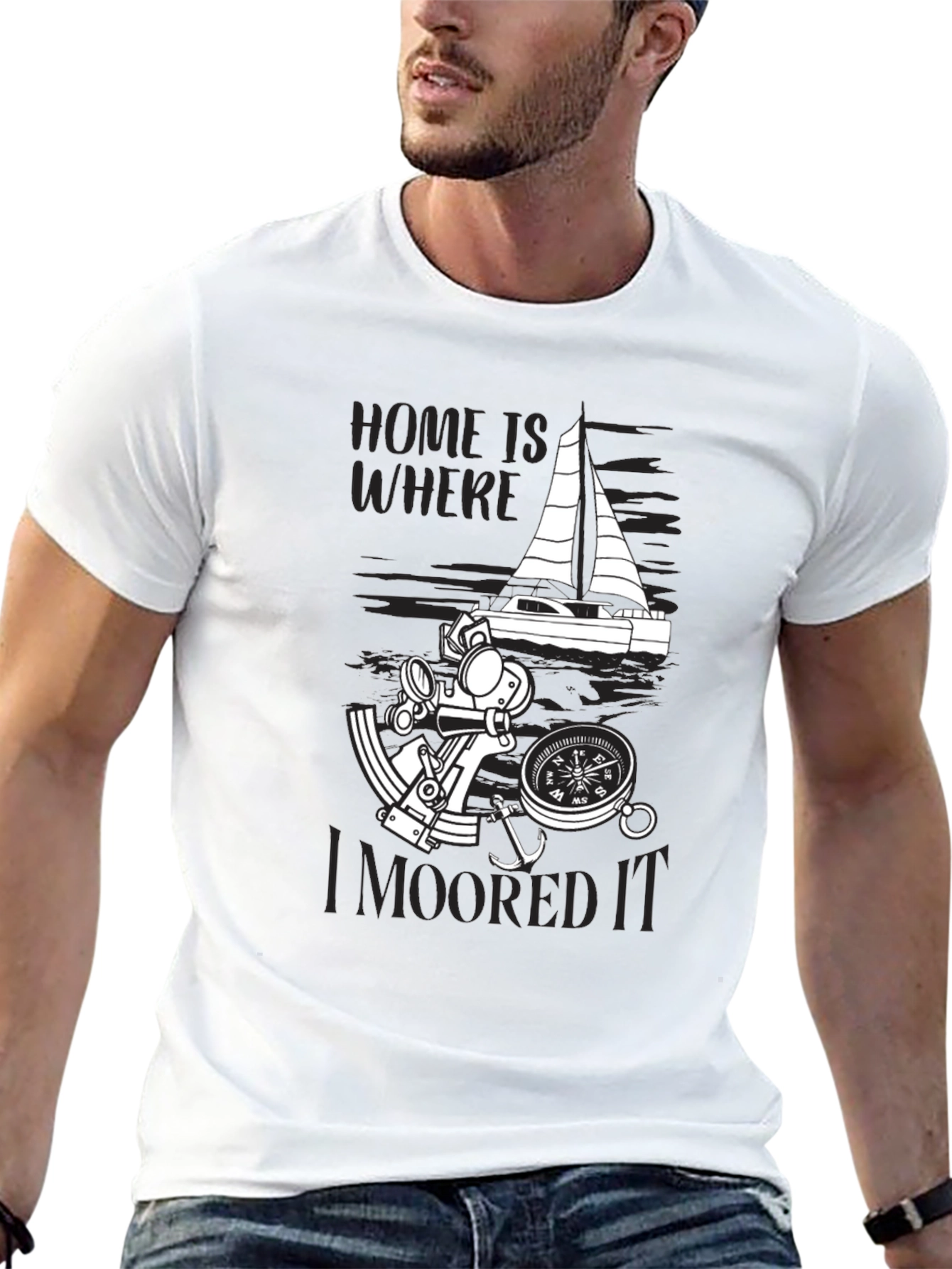 Nautical Home Is Where I Moored It T-Shirt