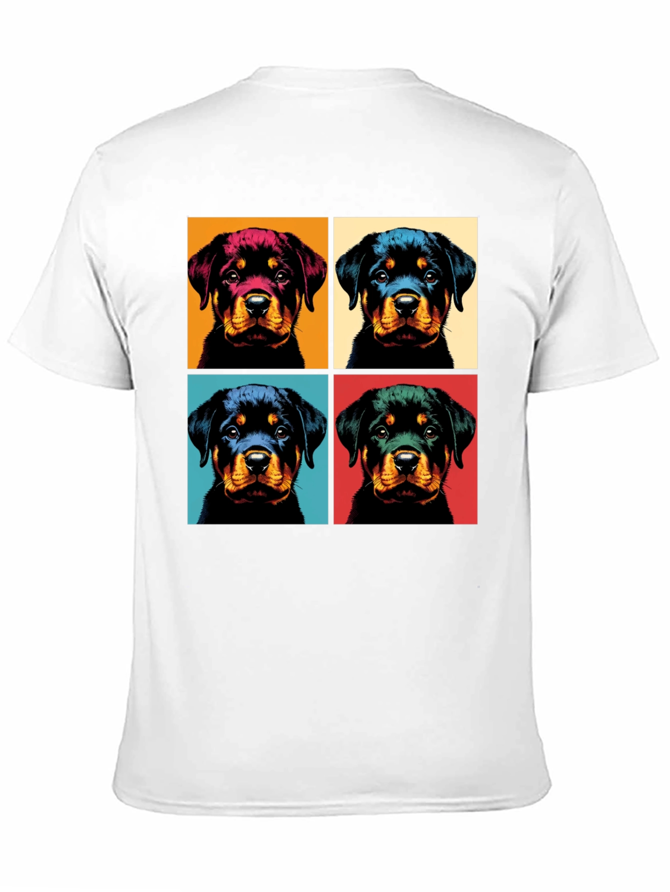 Rottweiler Pop Art Black T-Shirt