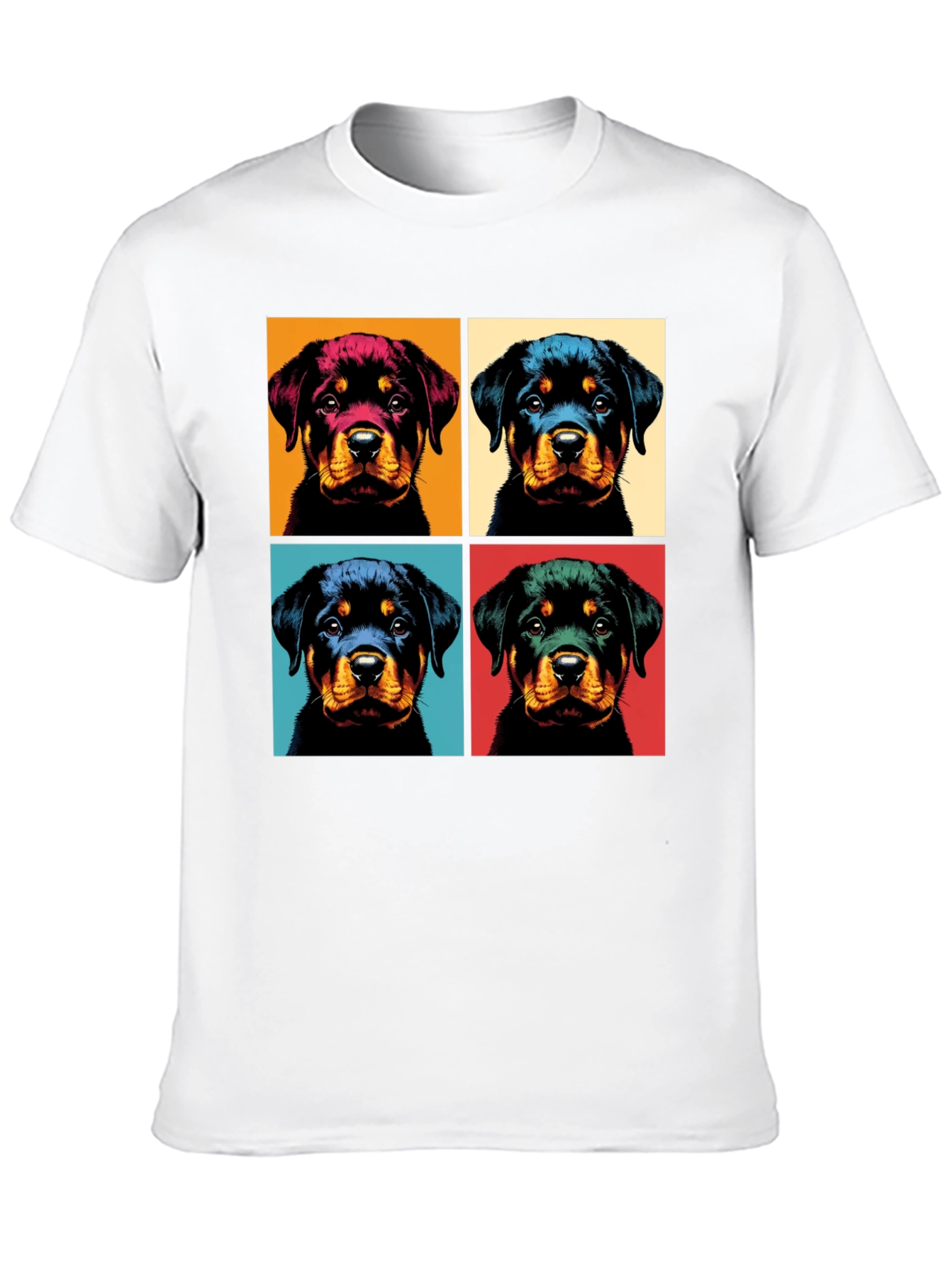 Rottweiler Pop Art Black T-Shirt