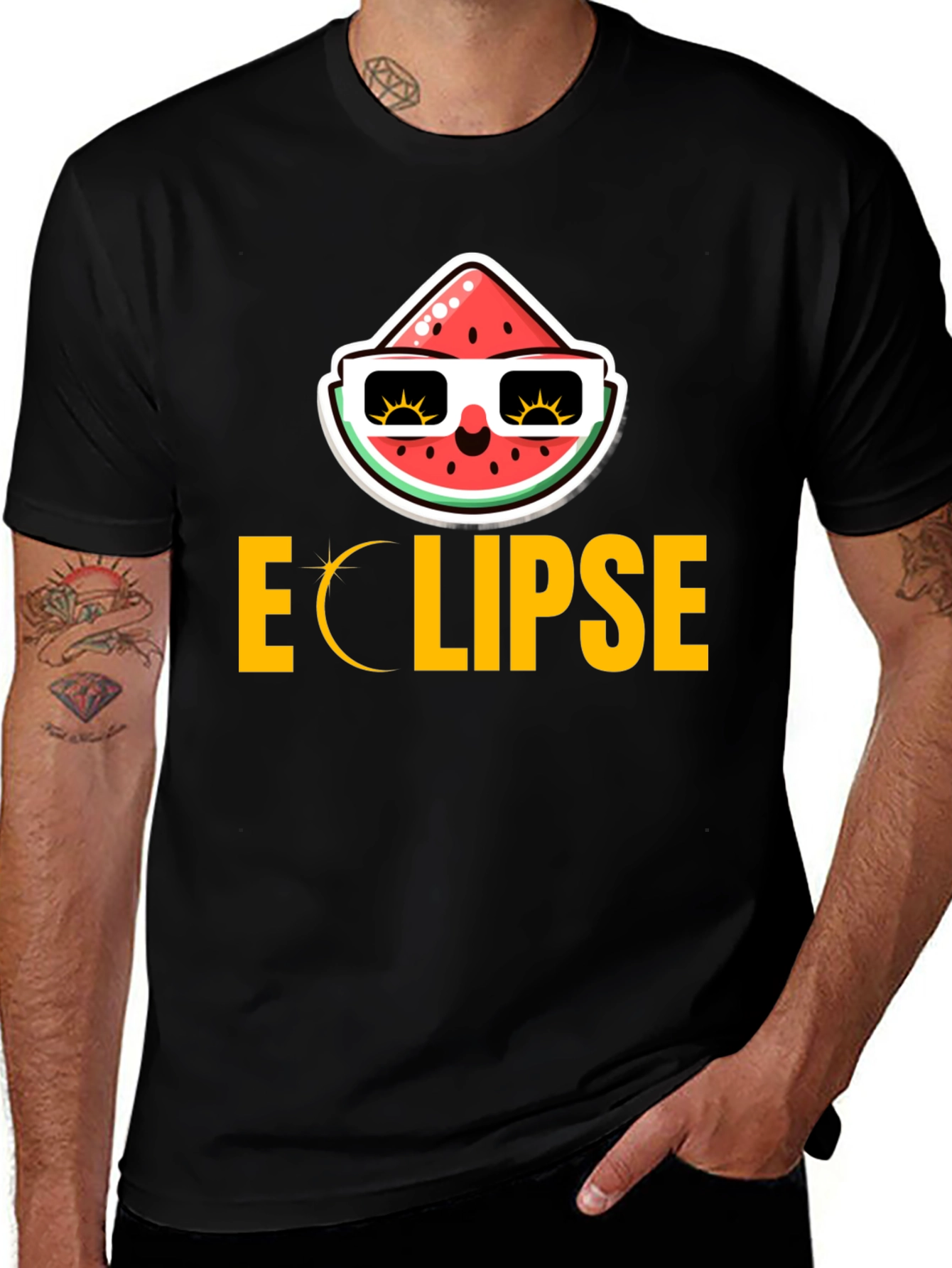 Eclipse Watermelon Graphic Tee - Cool Summer Vibes!