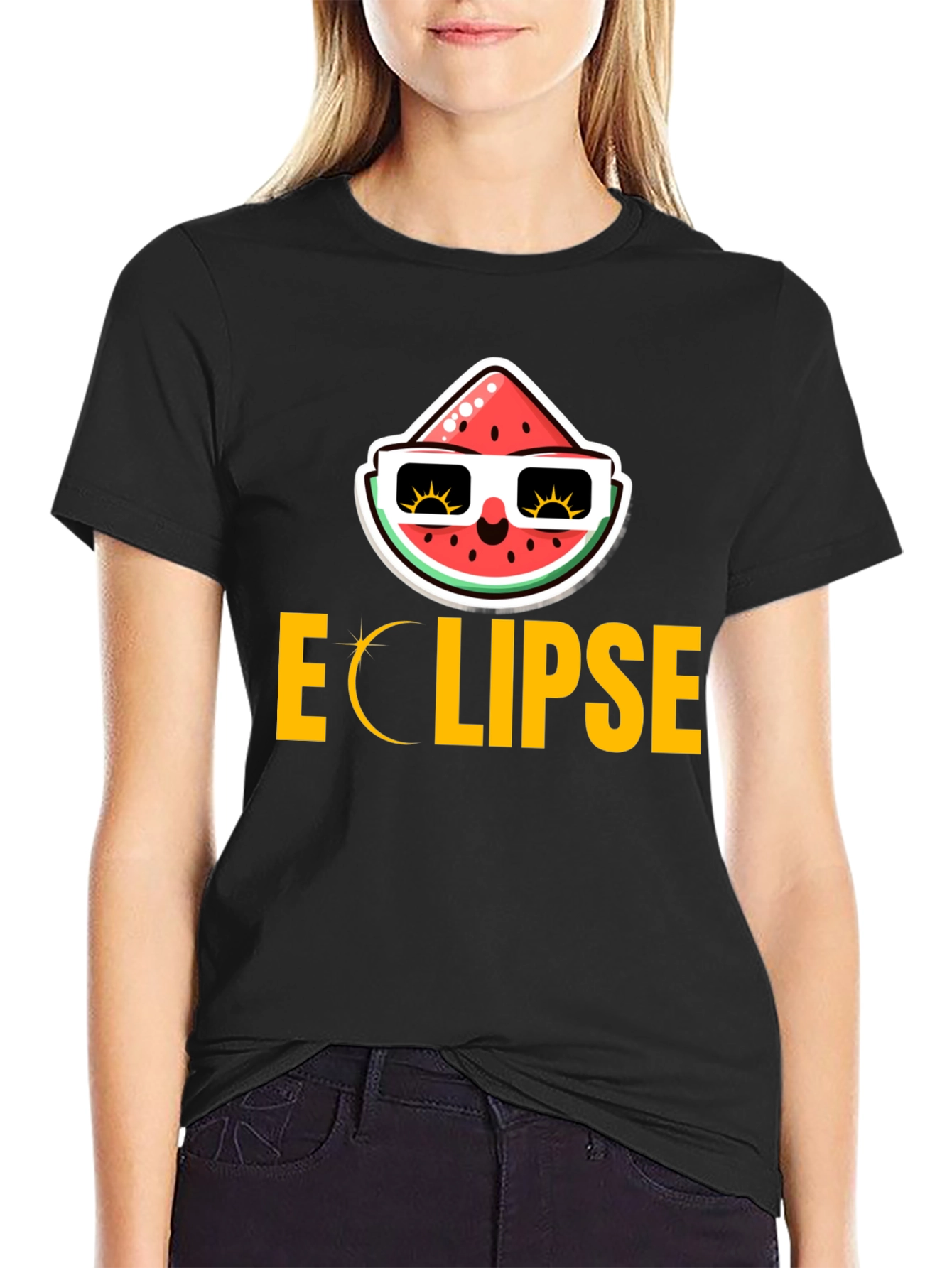 Eclipse Watermelon Graphic Tee - Cool Summer Vibes!