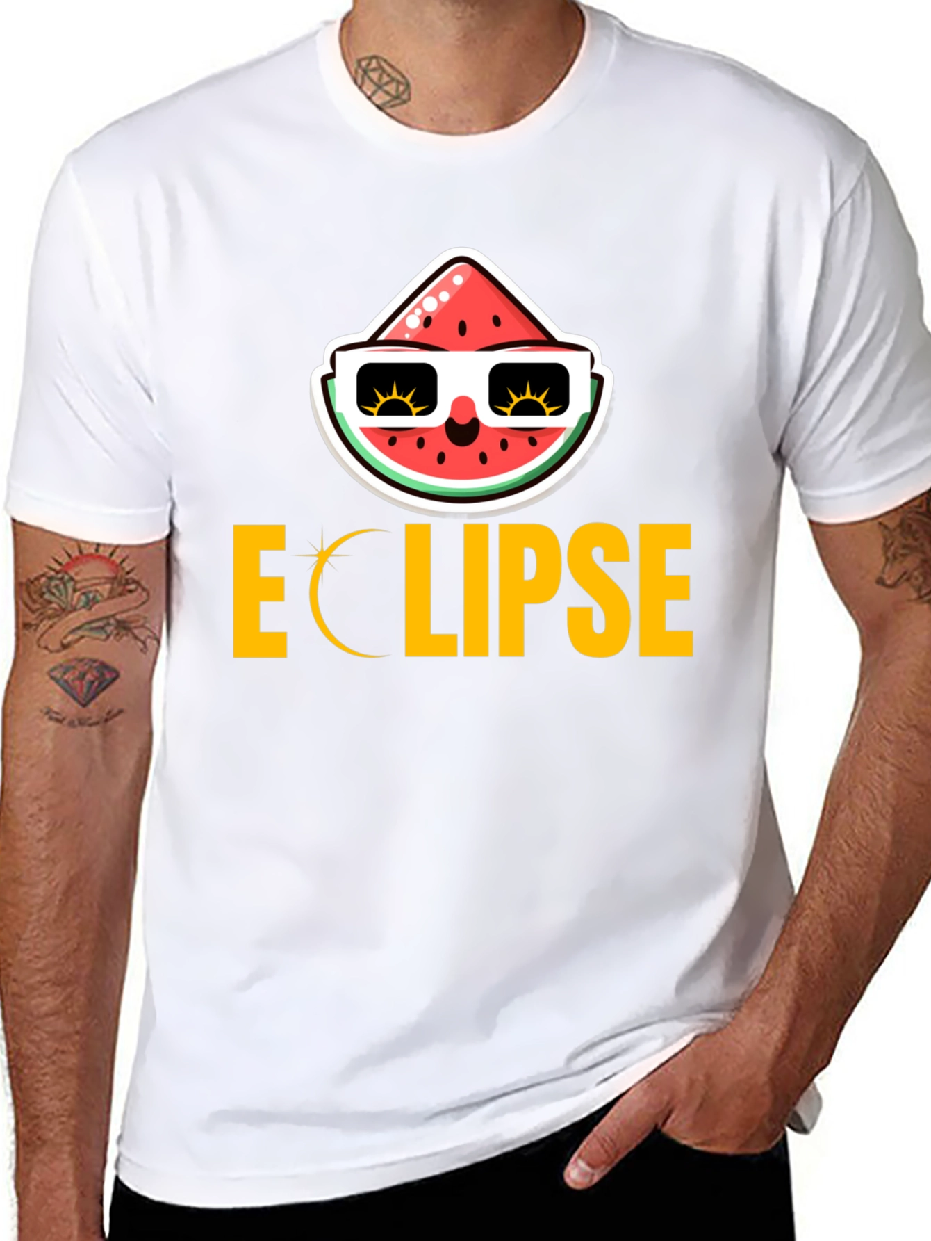 Eclipse Watermelon Graphic Tee - Cool Summer Vibes!