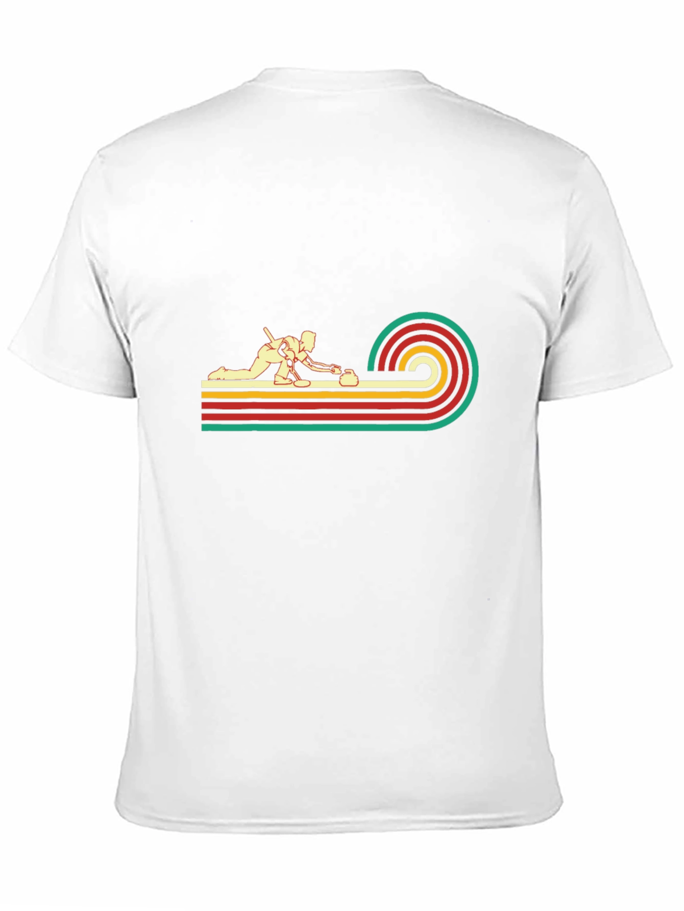 Retro Curling Graphic Tee - Black