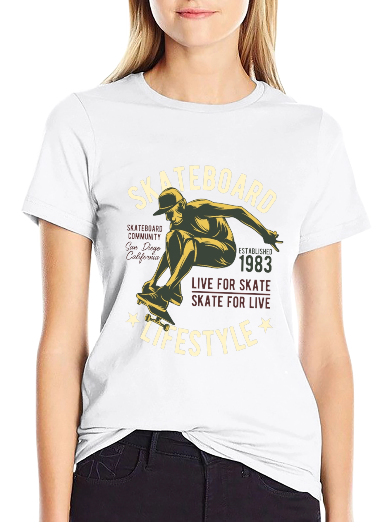 Skateboard Lifestyle T-Shirt San Diego Design