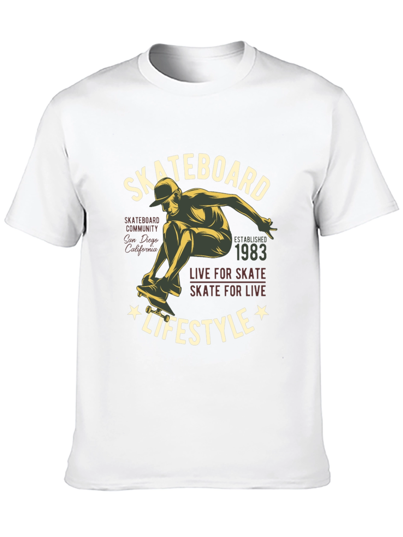 Skateboard Lifestyle T-Shirt San Diego Design