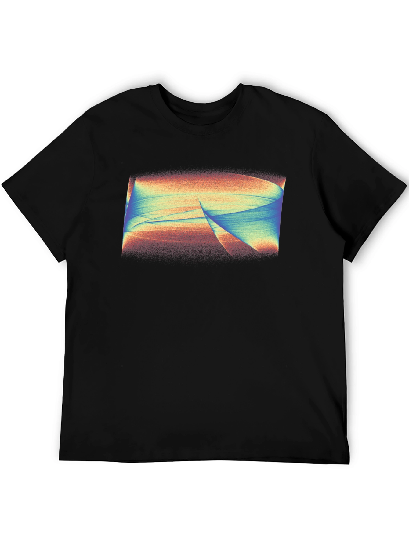 Abstract Swirl Graphic Tee - Mens Black T-Shirt