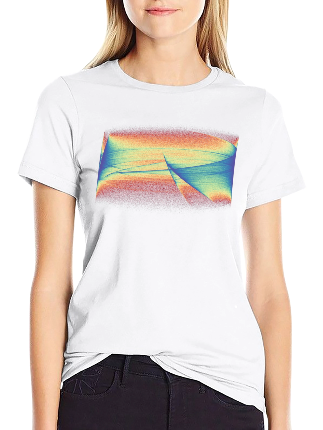 Abstract Swirl Graphic Tee - Mens Black T-Shirt