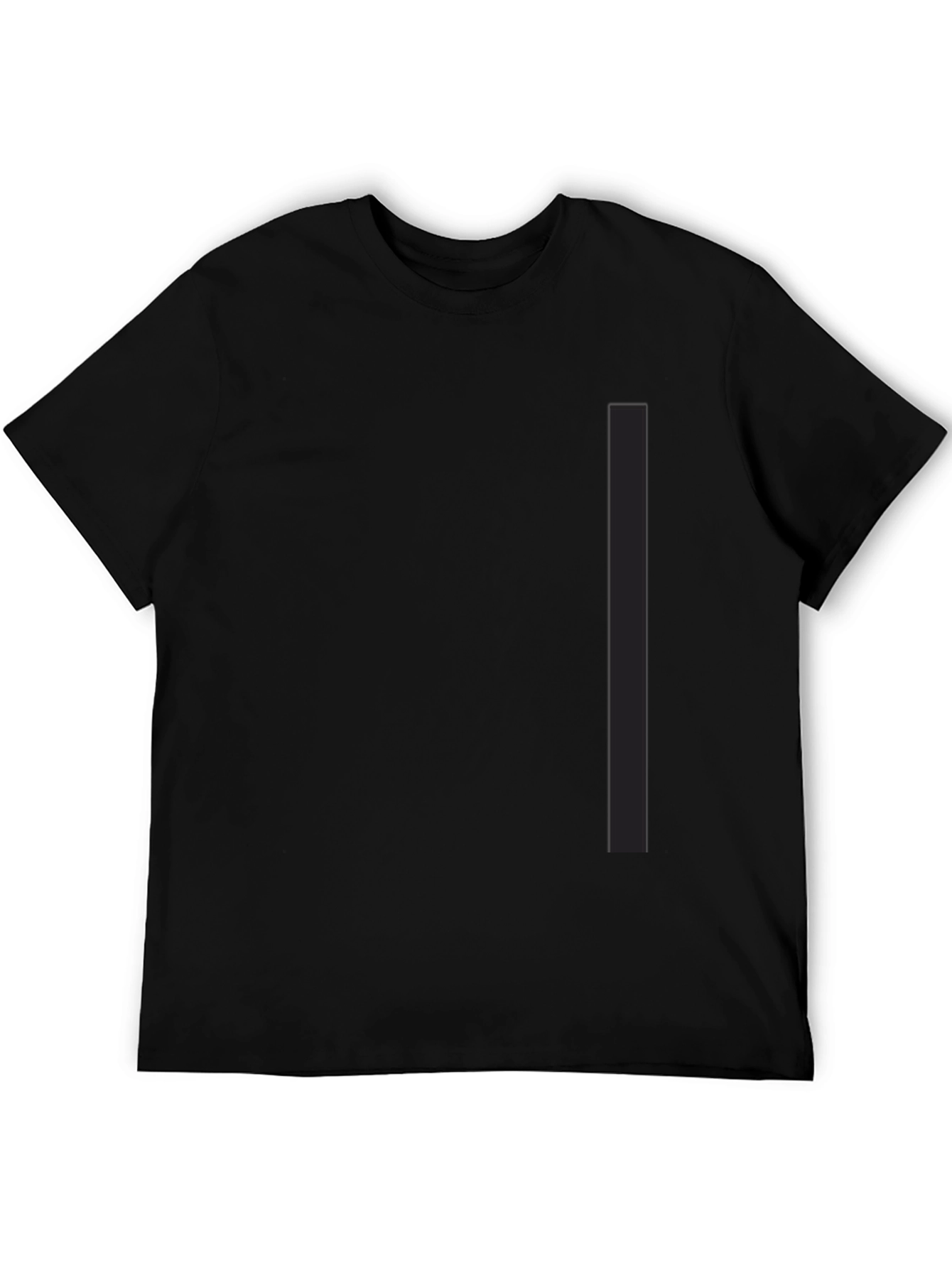 Mens Black Casual Crew Neck T-Shirt