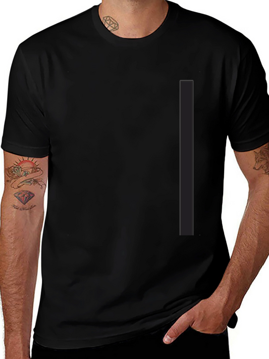 Mens Black Casual Crew Neck T-Shirt