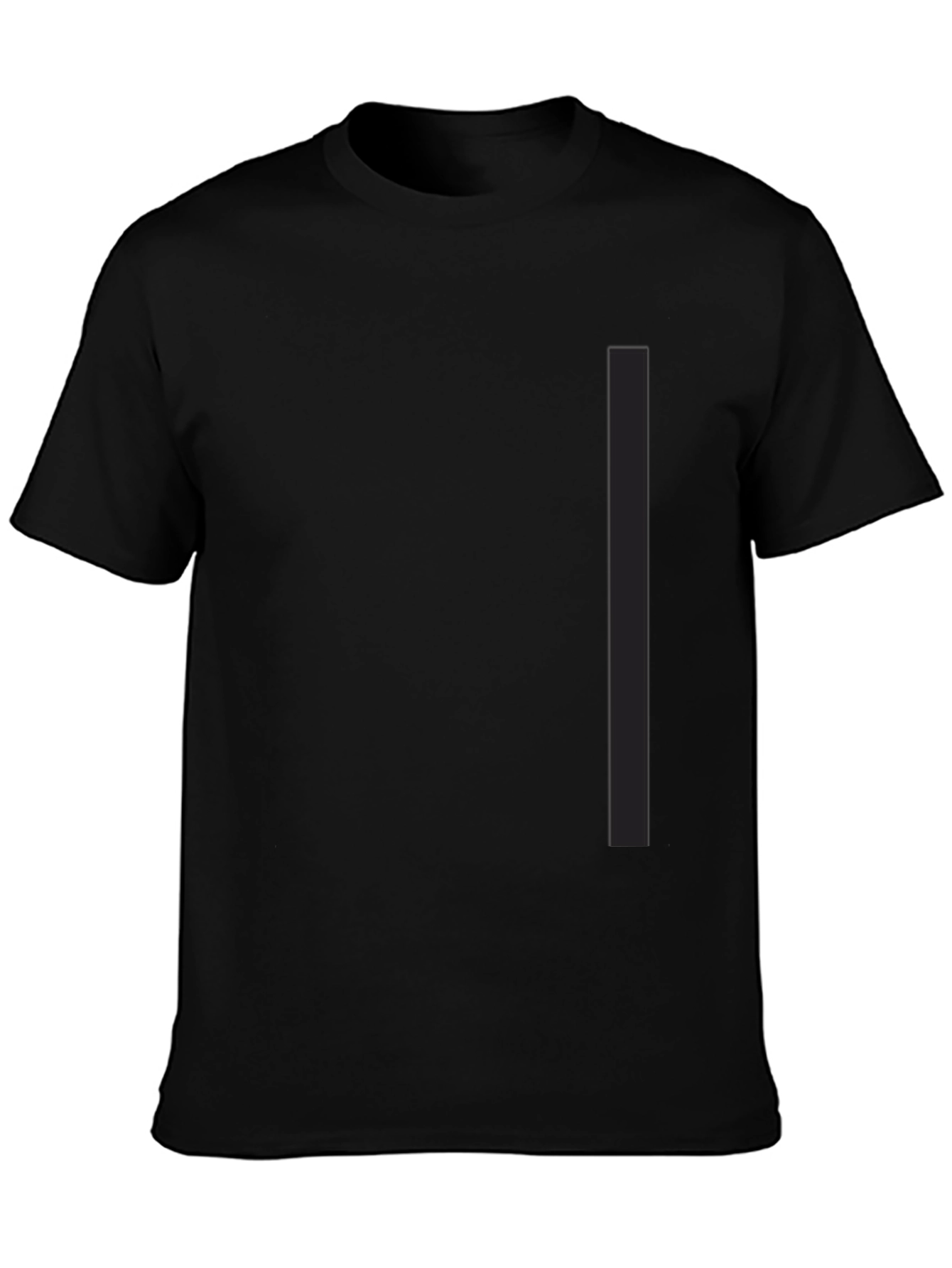 Mens Black Casual Crew Neck T-Shirt