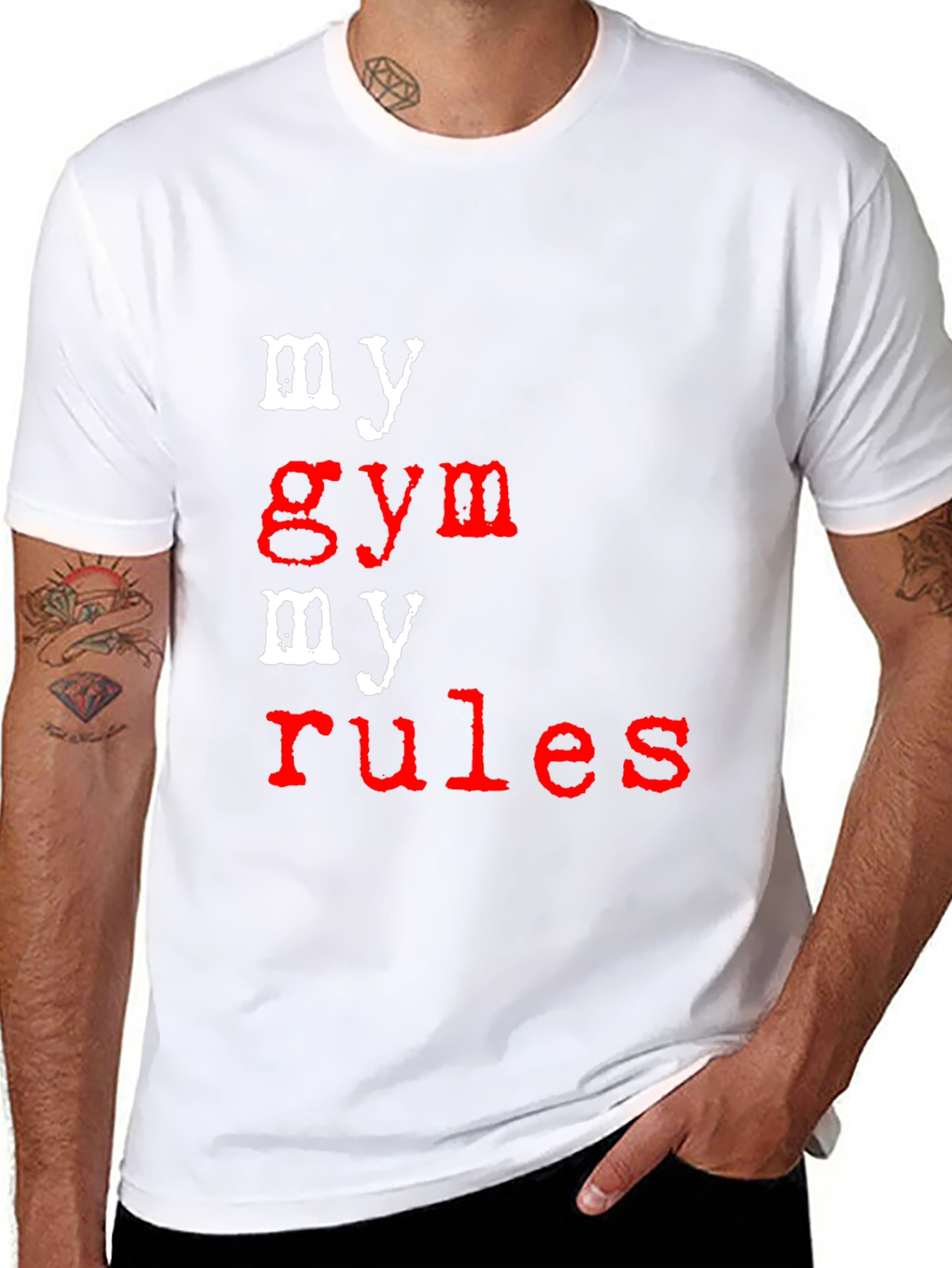 My Gym My Rules Black Graphic T-Shirt