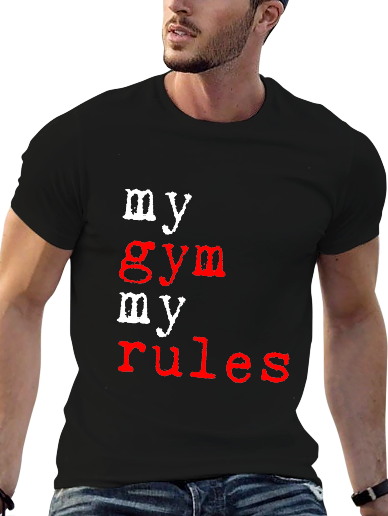 My Gym My Rules Black Graphic T-Shirt