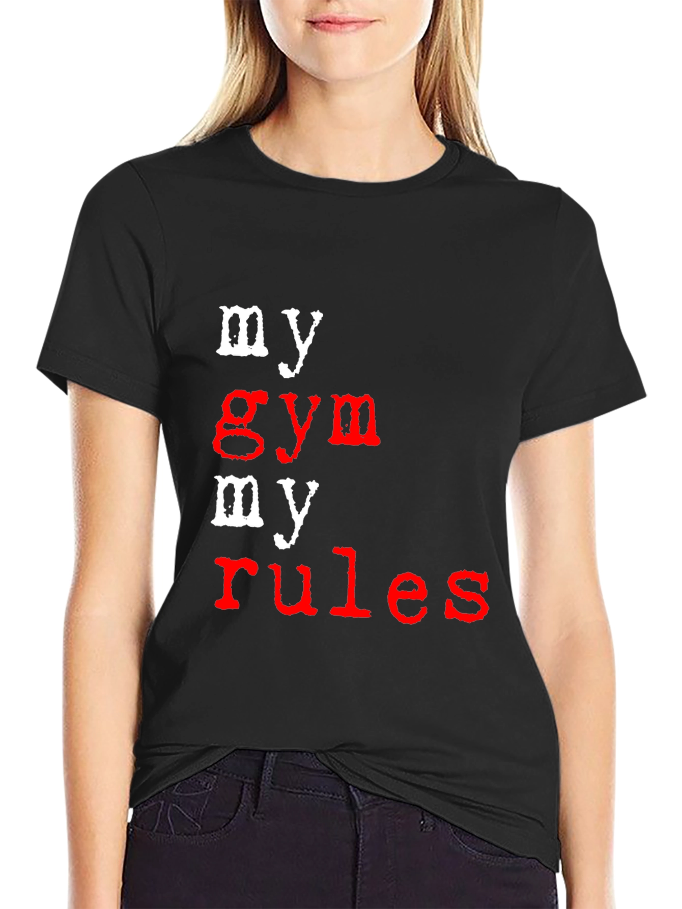 My Gym My Rules Black Graphic T-Shirt