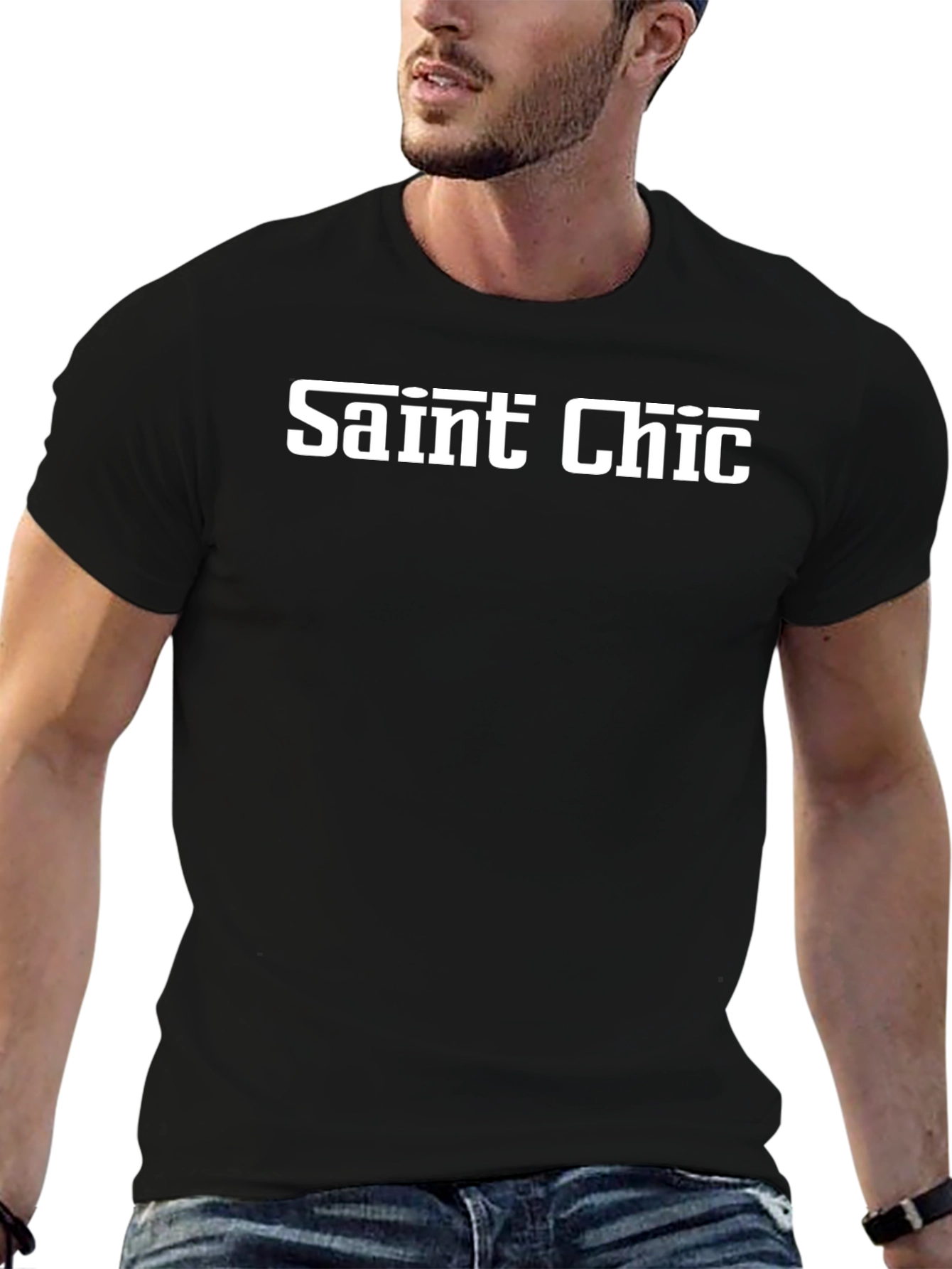 Saint Chic Black Graphic T-Shirt