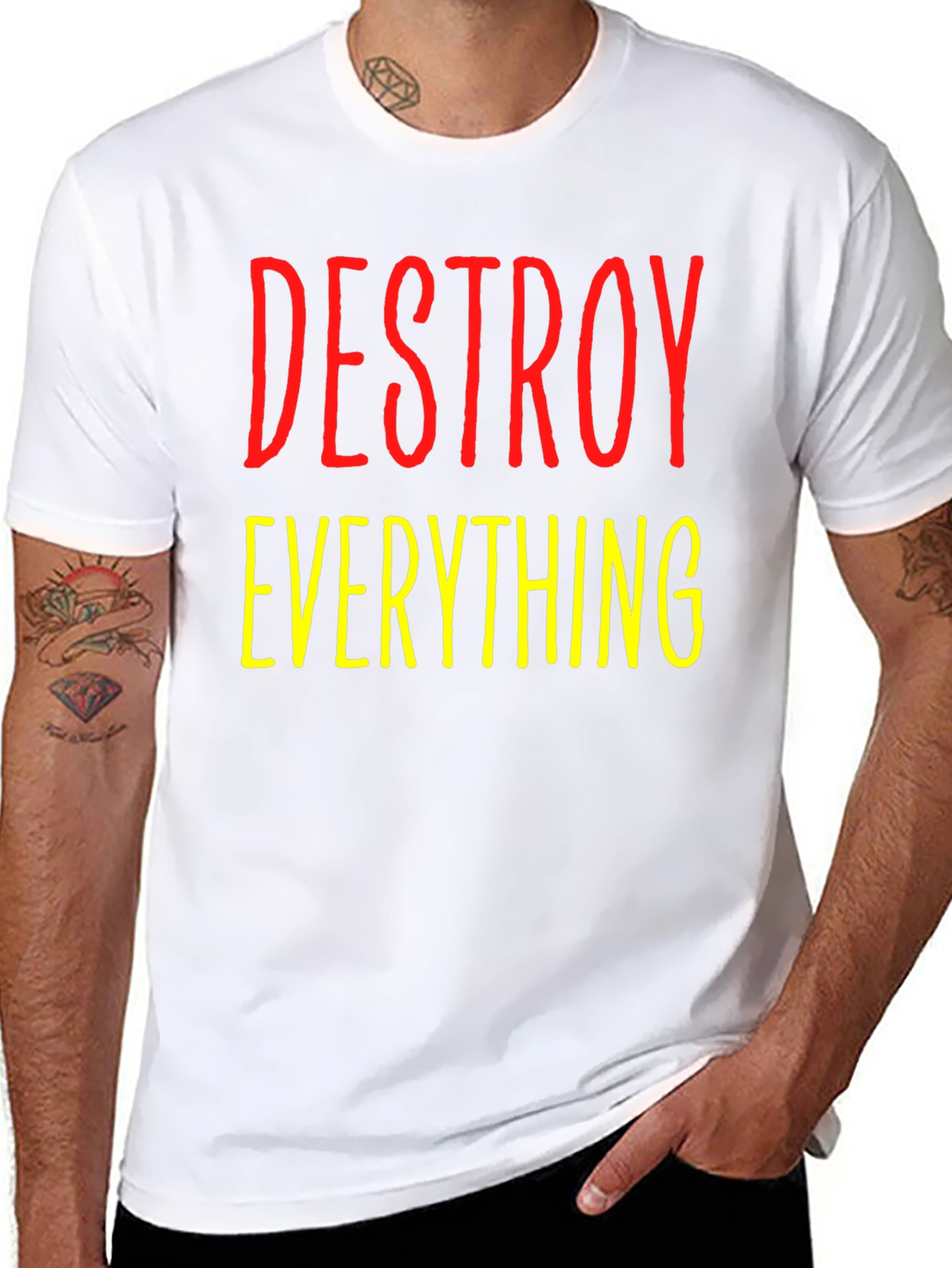 Destroy Everything Graphic Tee - Bold Statement Shirt