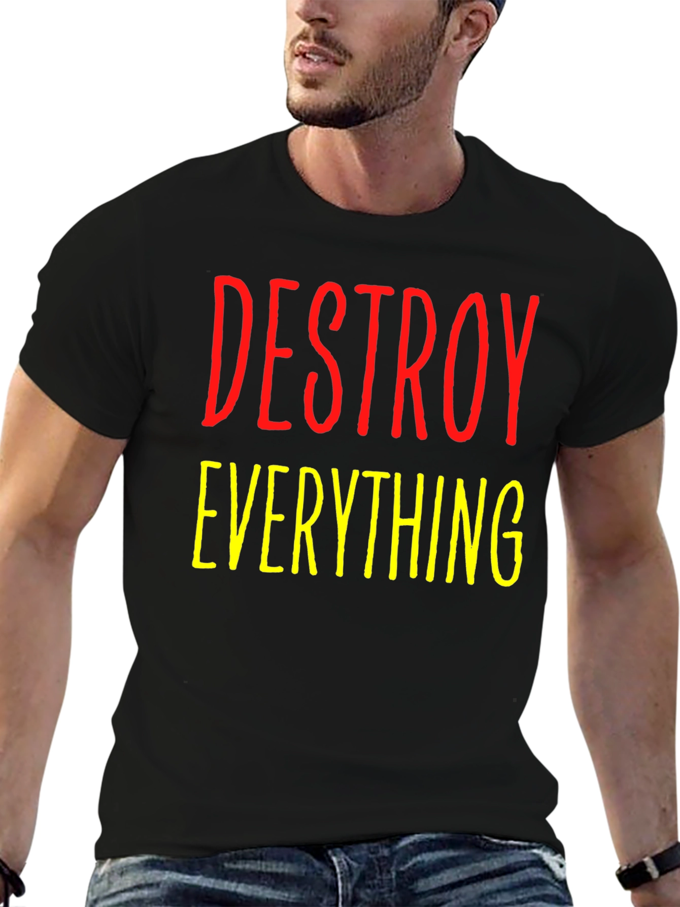 Destroy Everything Graphic Tee - Bold Statement Shirt