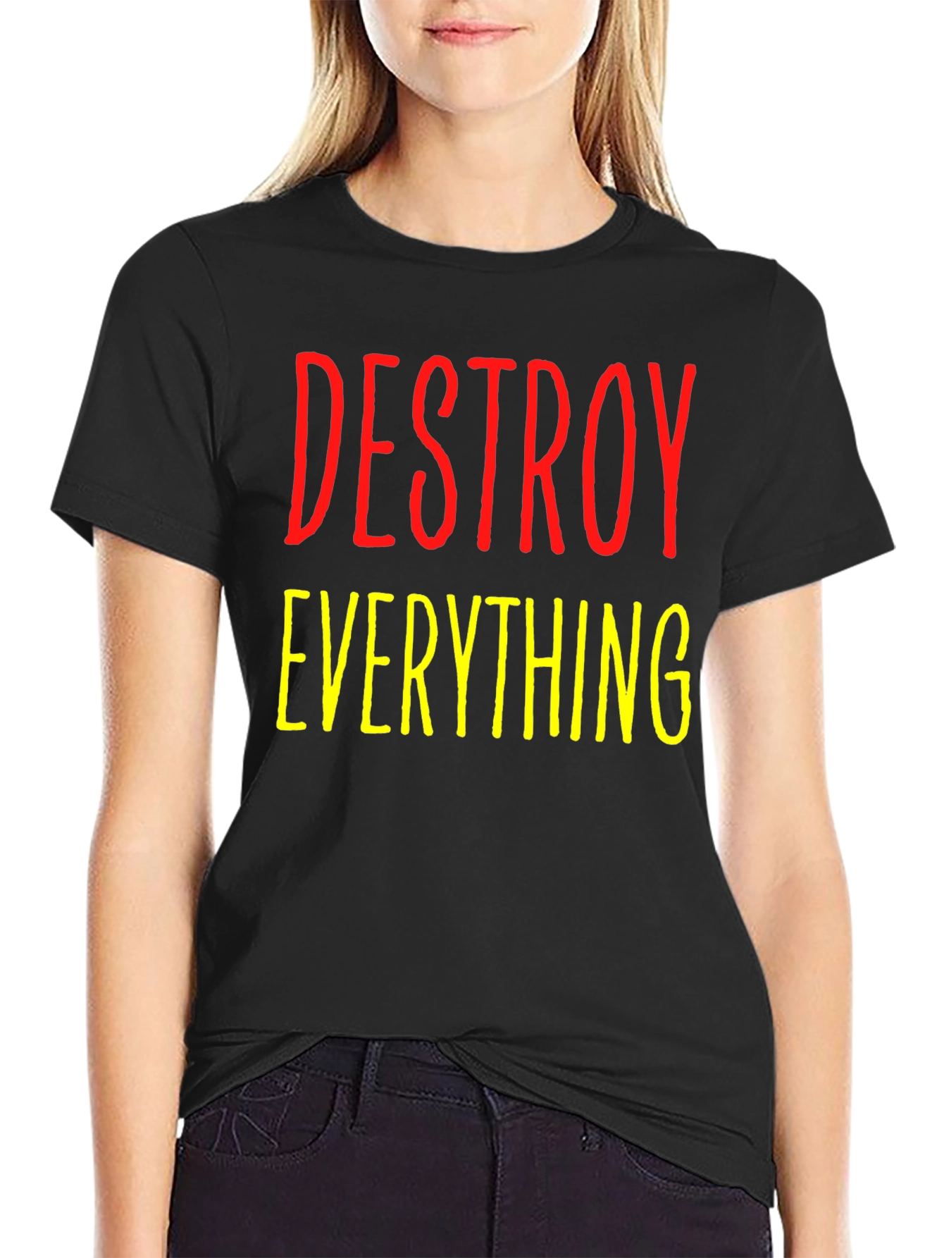 Destroy Everything Graphic Tee - Bold Statement Shirt