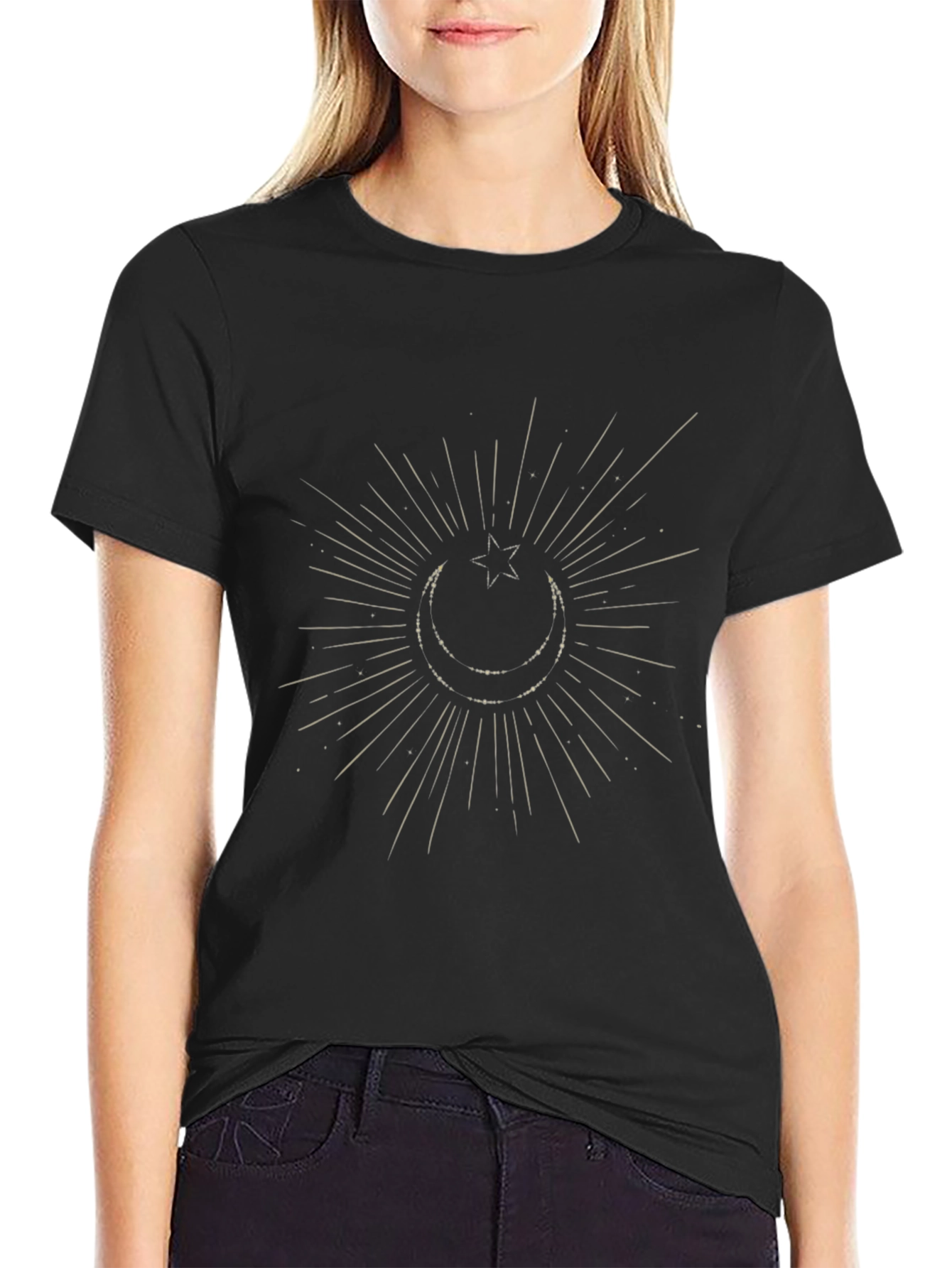 Celestial Moon Starburst Graphic Tee