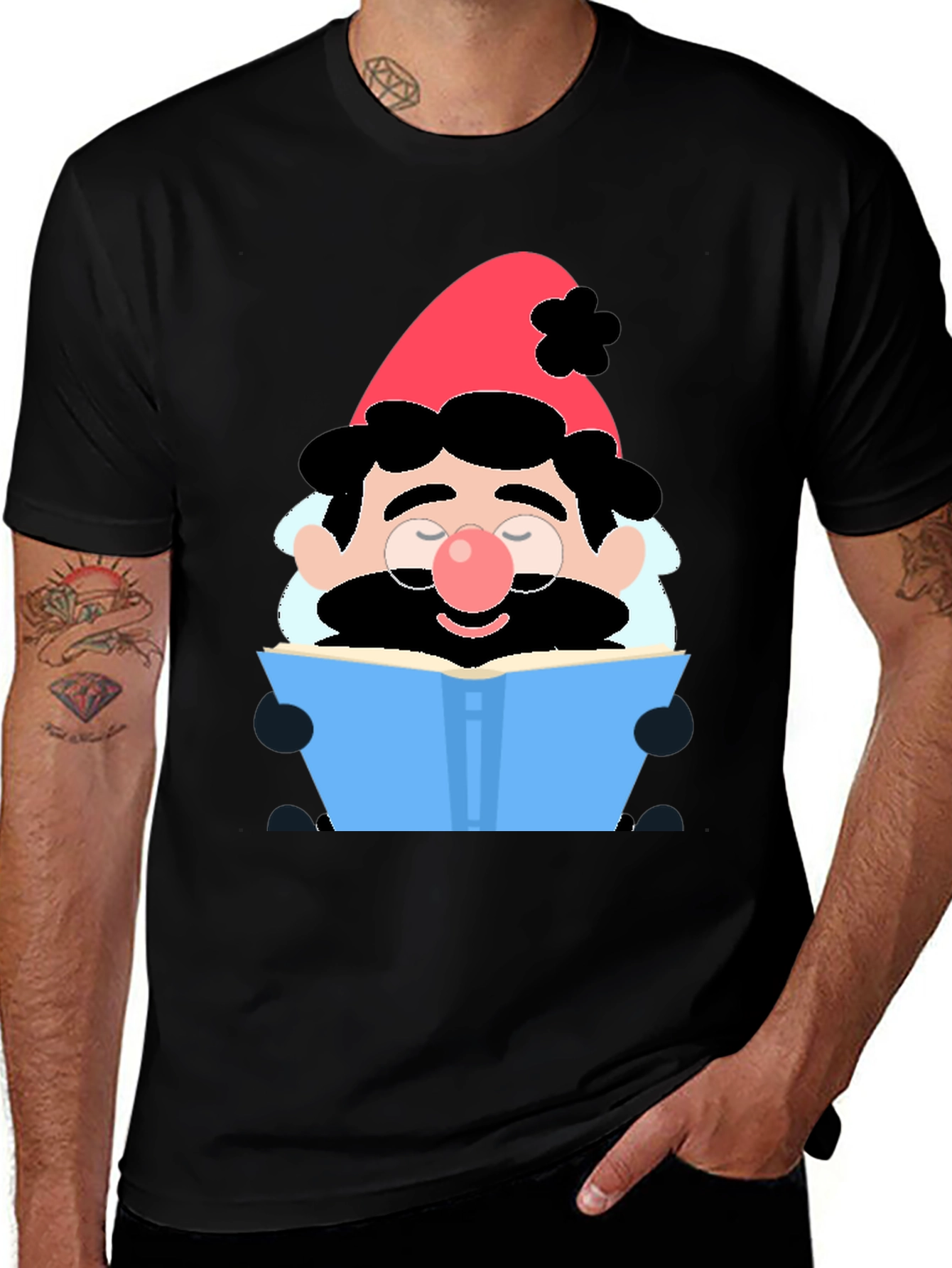 Bookish Gnome T-Shirt - Whimsical Graphic Tee