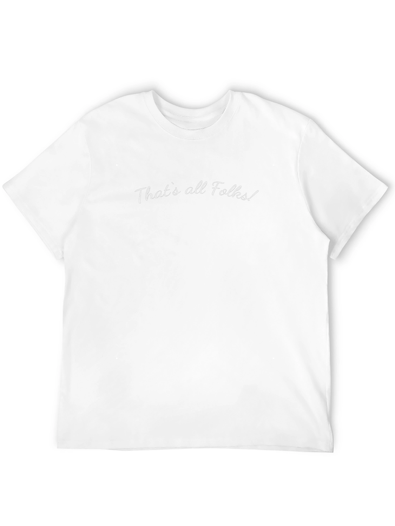 Thats All Folks! Black Graphic T-Shirt