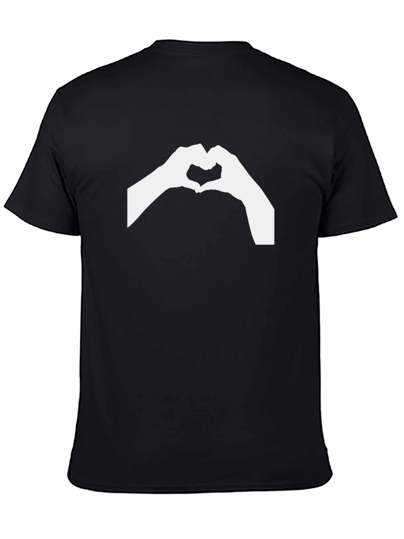 Heart Hands Black T-Shirt - Express Love
