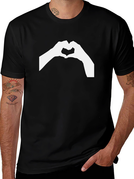 Heart Hands Black T-Shirt - Express Love