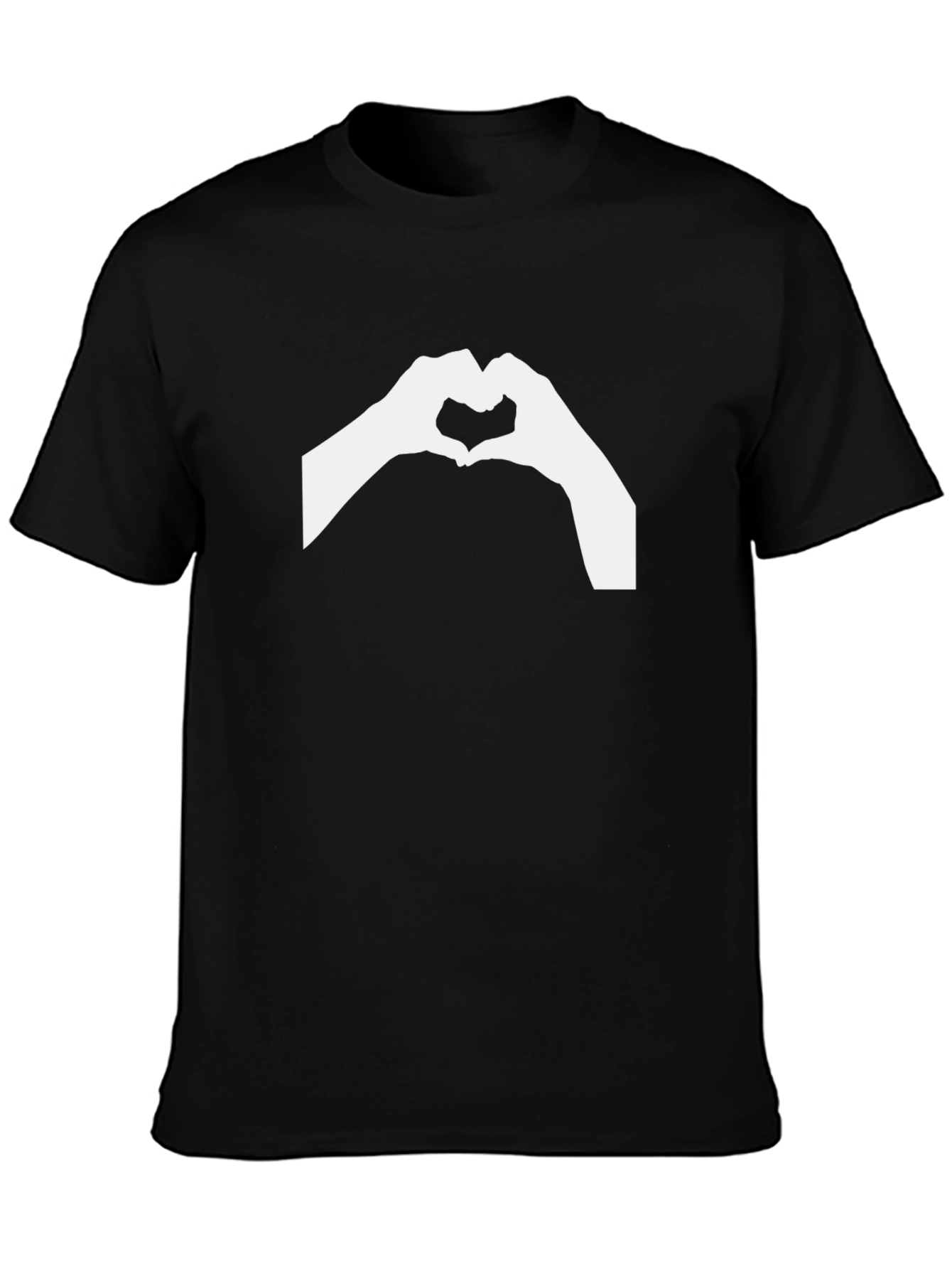 Heart Hands Black T-Shirt - Express Love