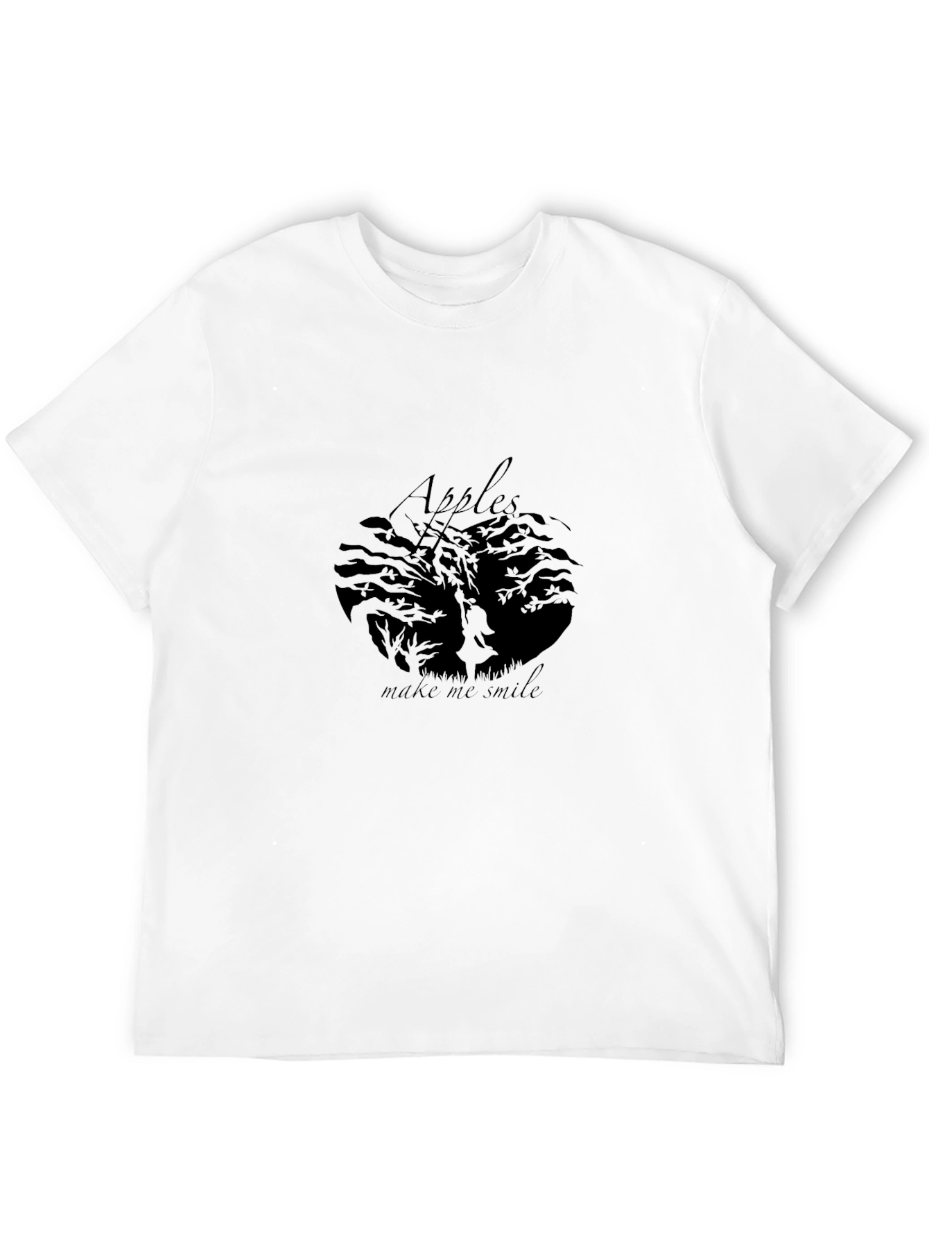 Apples Make Me Smile Black T-Shirt