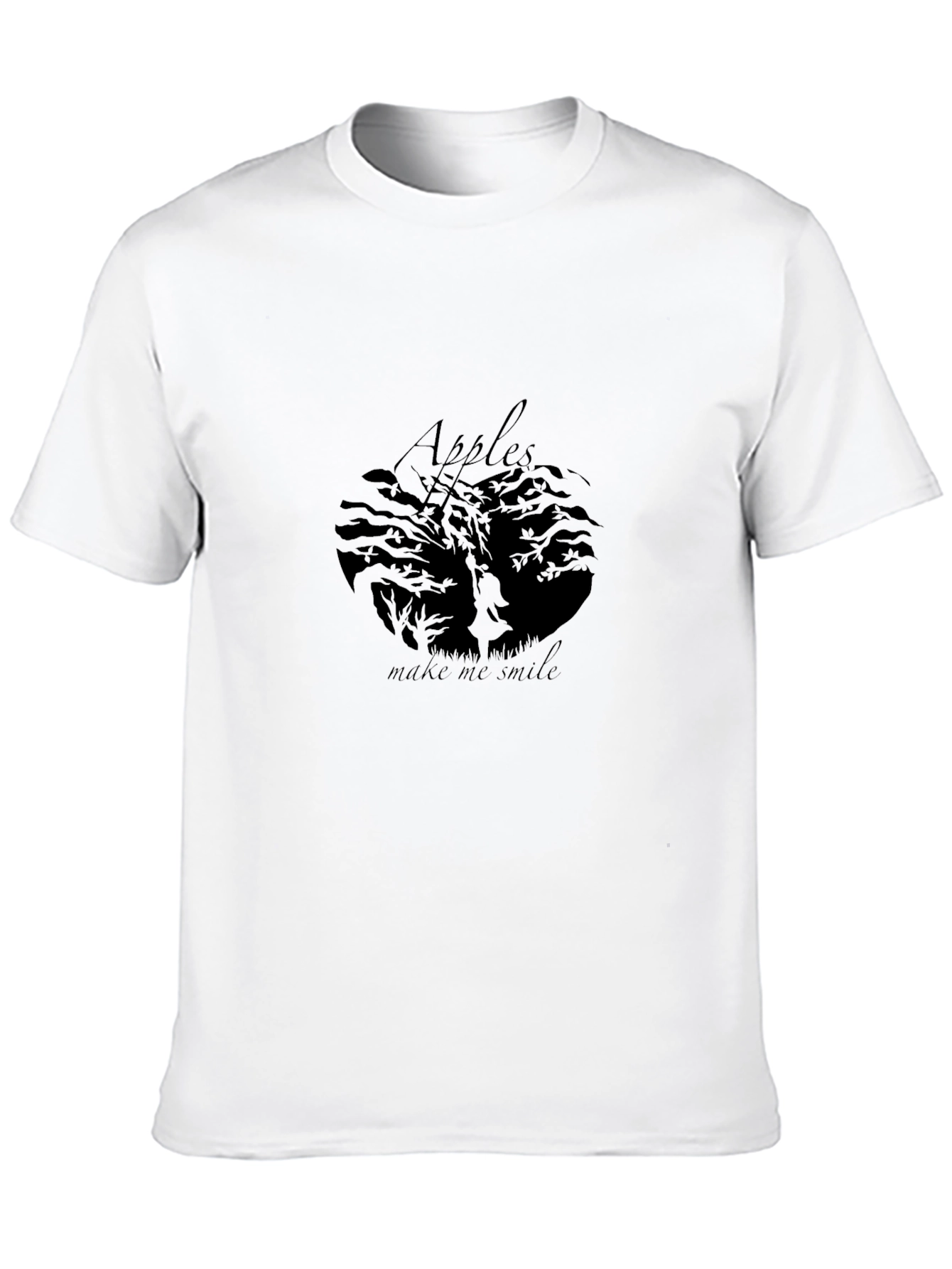 Apples Make Me Smile Black T-Shirt