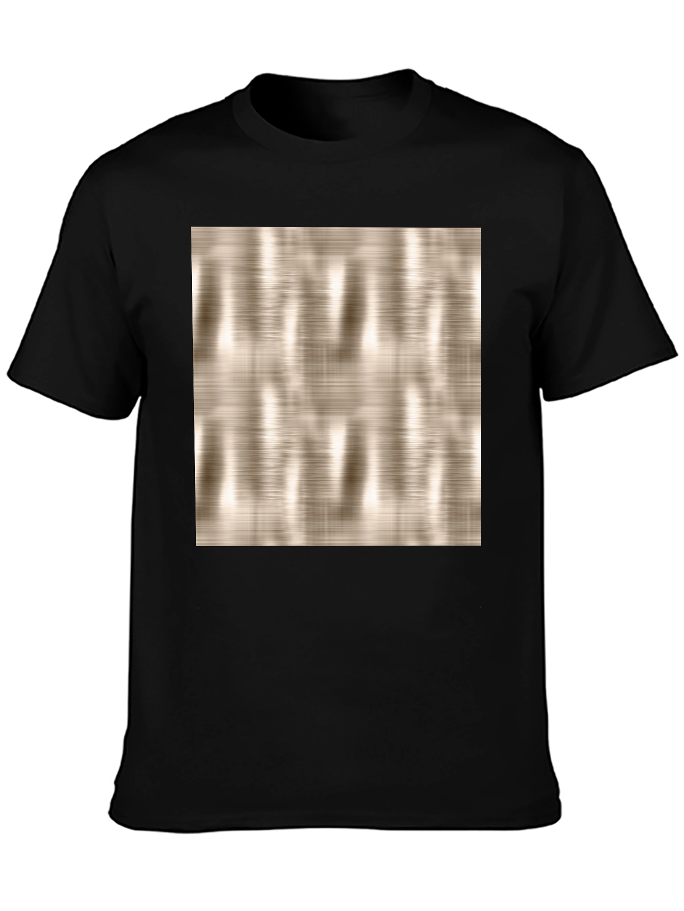 Modern Texture Graphic Print Black T-Shirt
