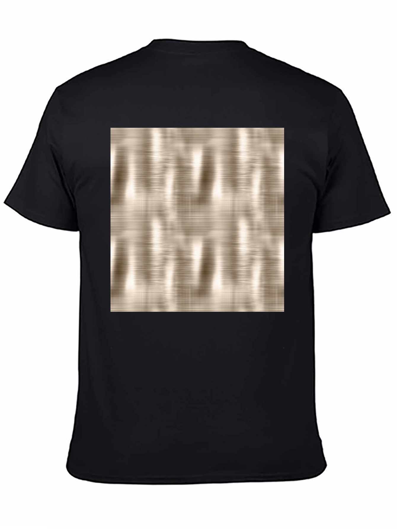 Modern Texture Graphic Print Black T-Shirt
