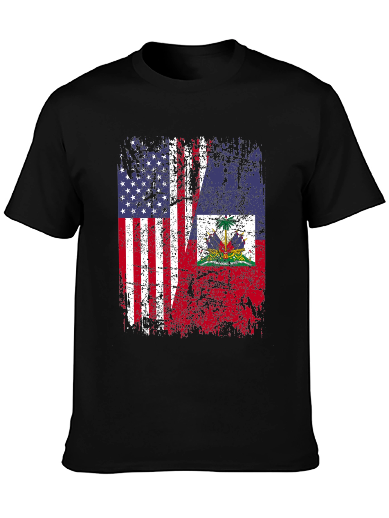 USA Haiti Flag T-Shirt