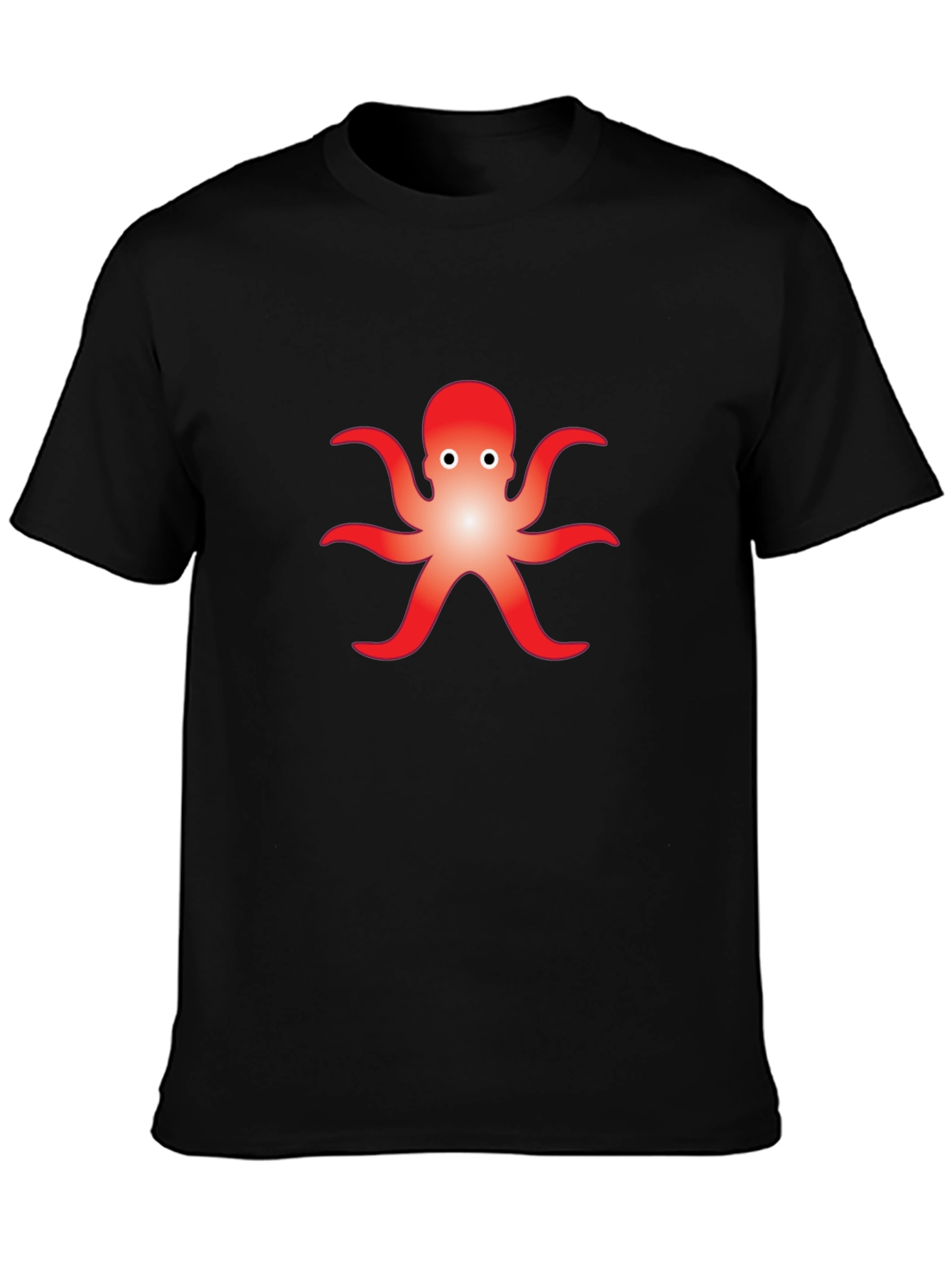 Cool Octopus Graphic Black T-Shirt